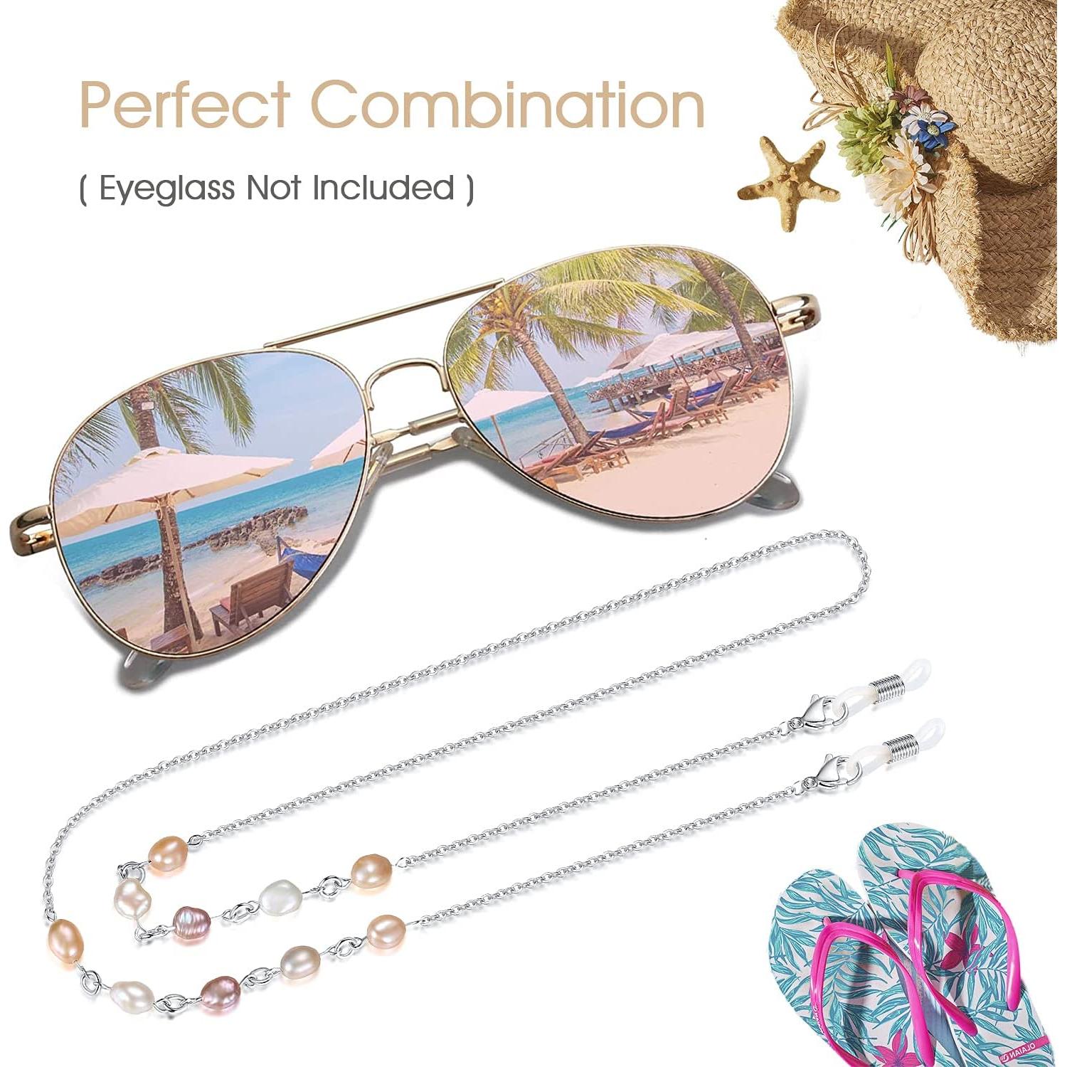 Cadena de Gafas Sam & Lori con Perlas y Conchas Coloridas