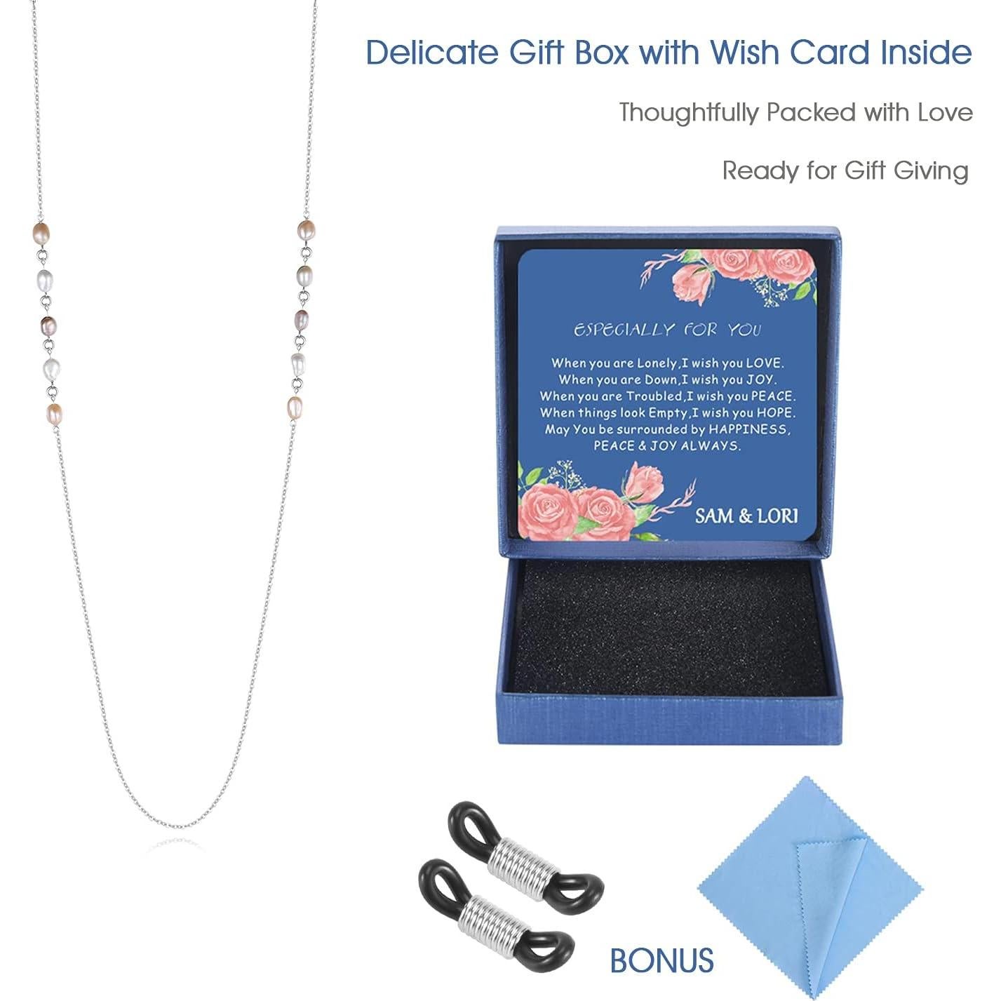 Cadena de Gafas Sam & Lori con Perlas y Conchas Coloridas