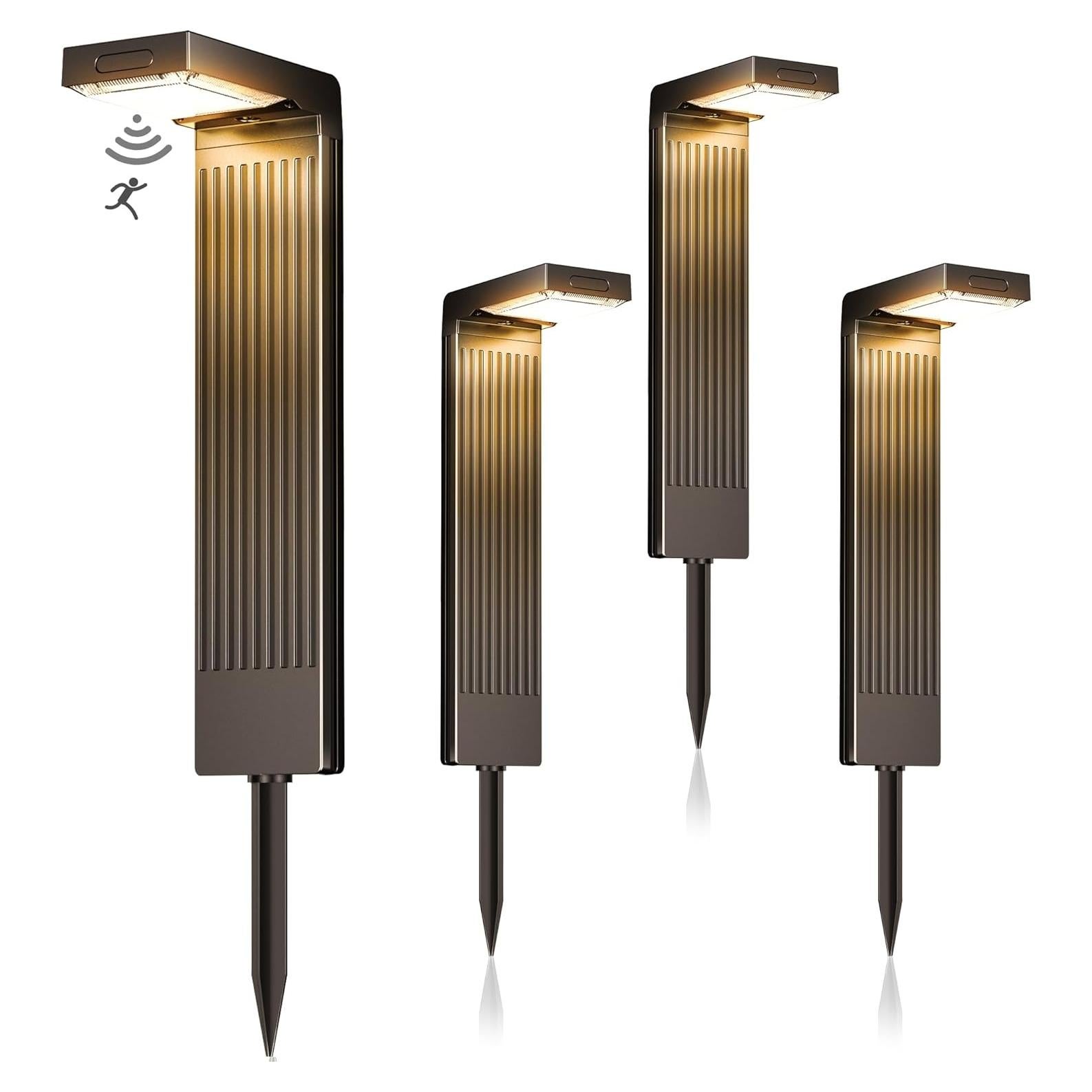 Luces de Camino Solares COXSENI 4Pack 400LM IP65 Jardín