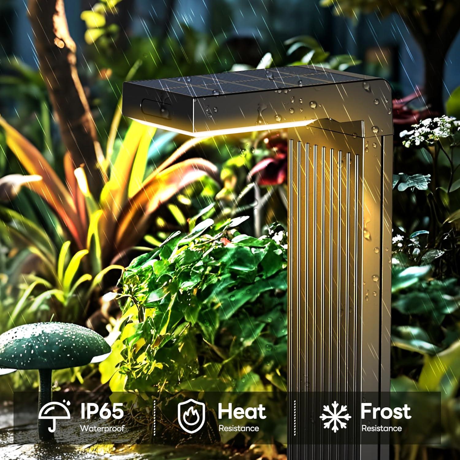 Luces de Camino Solares COXSENI 4Pack 400LM IP65 Jardín