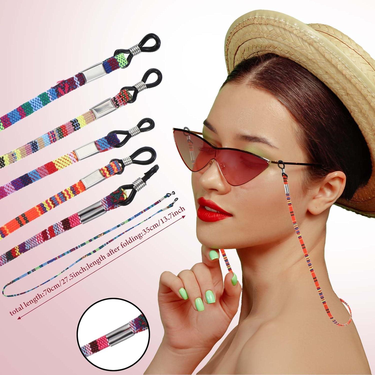 6 Piezas Correa para Gafas Multicolor Bohemia 70cm