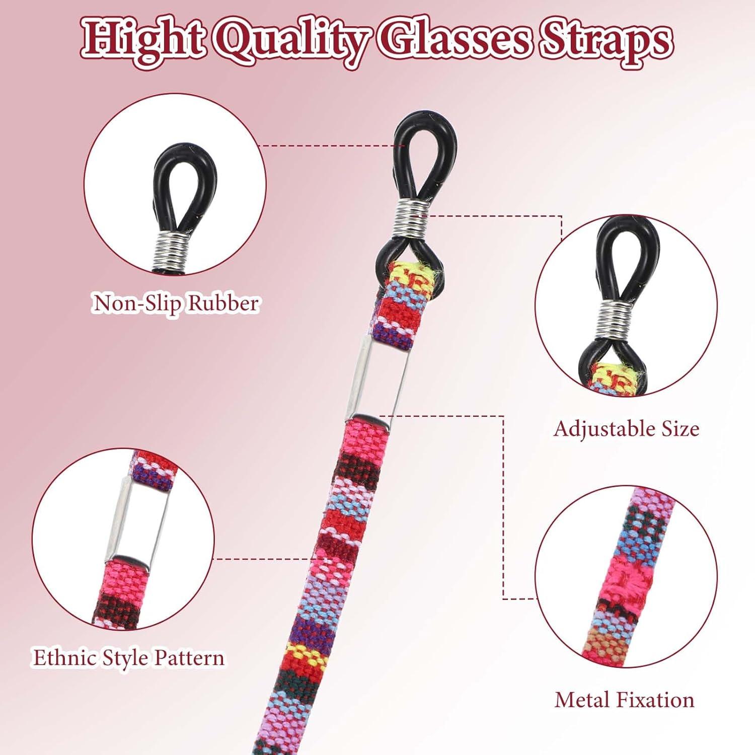 6 Piezas Correa para Gafas Multicolor Bohemia 70cm