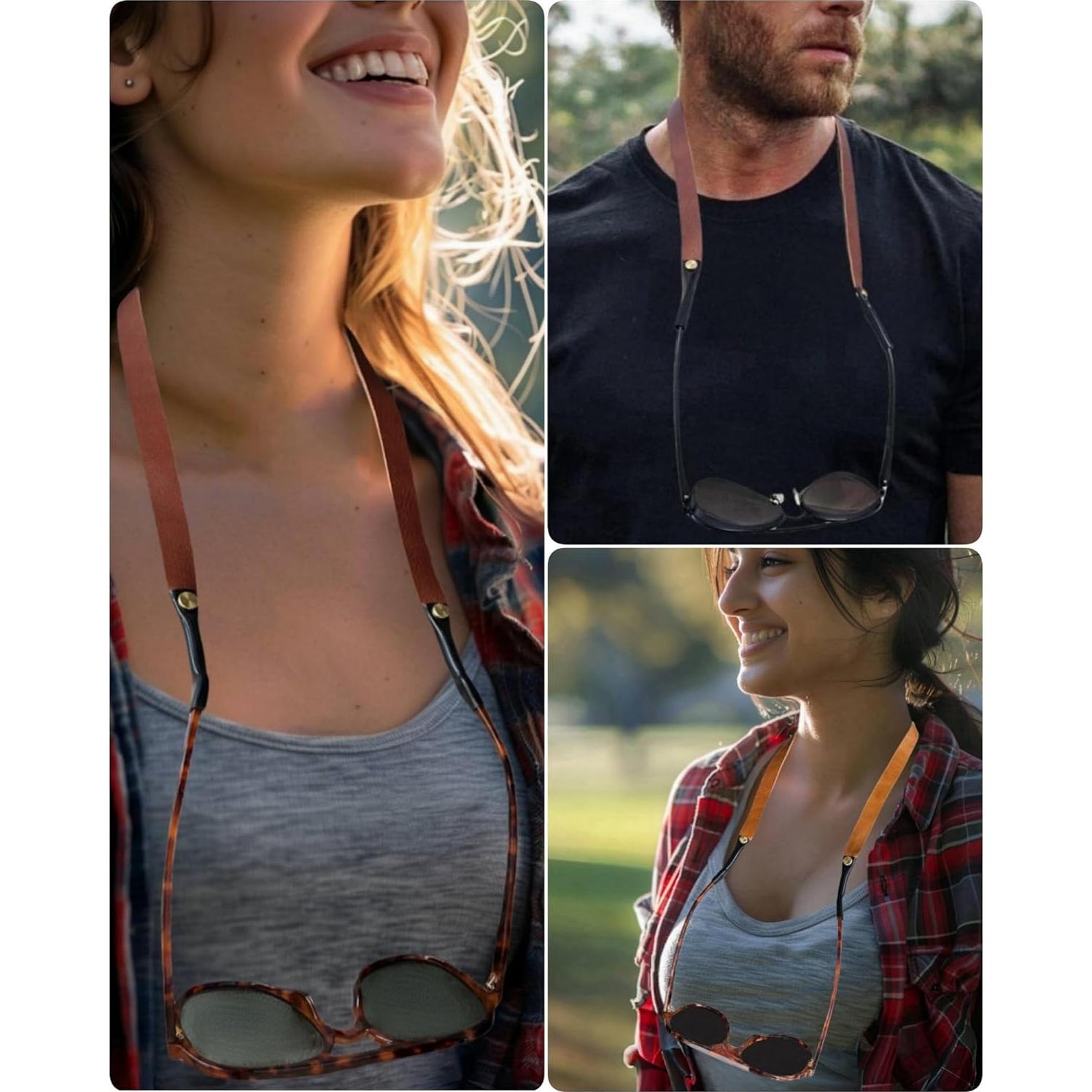 Correa de Gafas de Cuero PVS-002 para Hombres y Mujeres