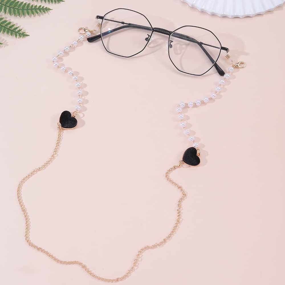 Cadena de Gafas de Perlas Xiyantiji para Mujeres y Niñas