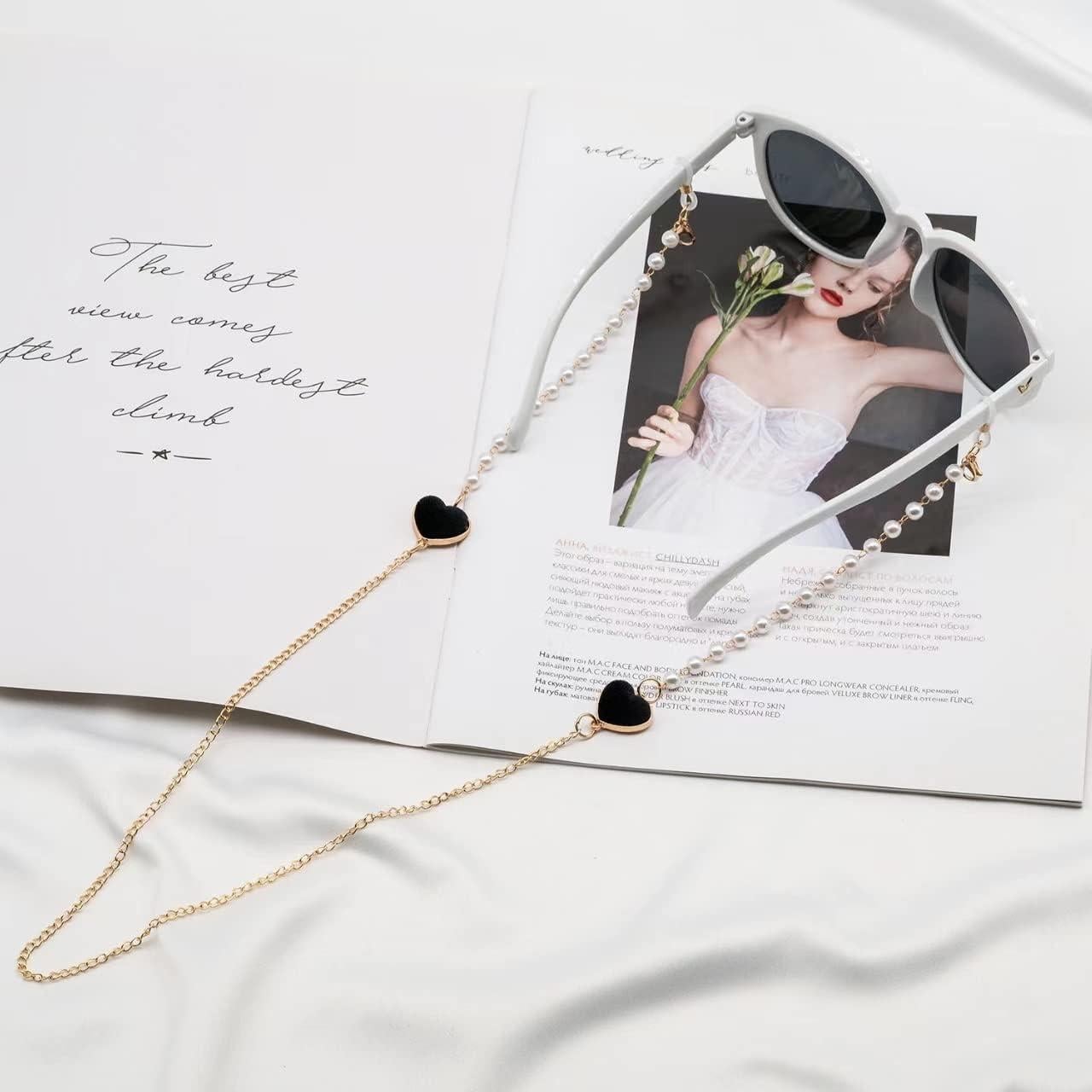 Cadena de Gafas de Perlas Xiyantiji para Mujeres y Niñas