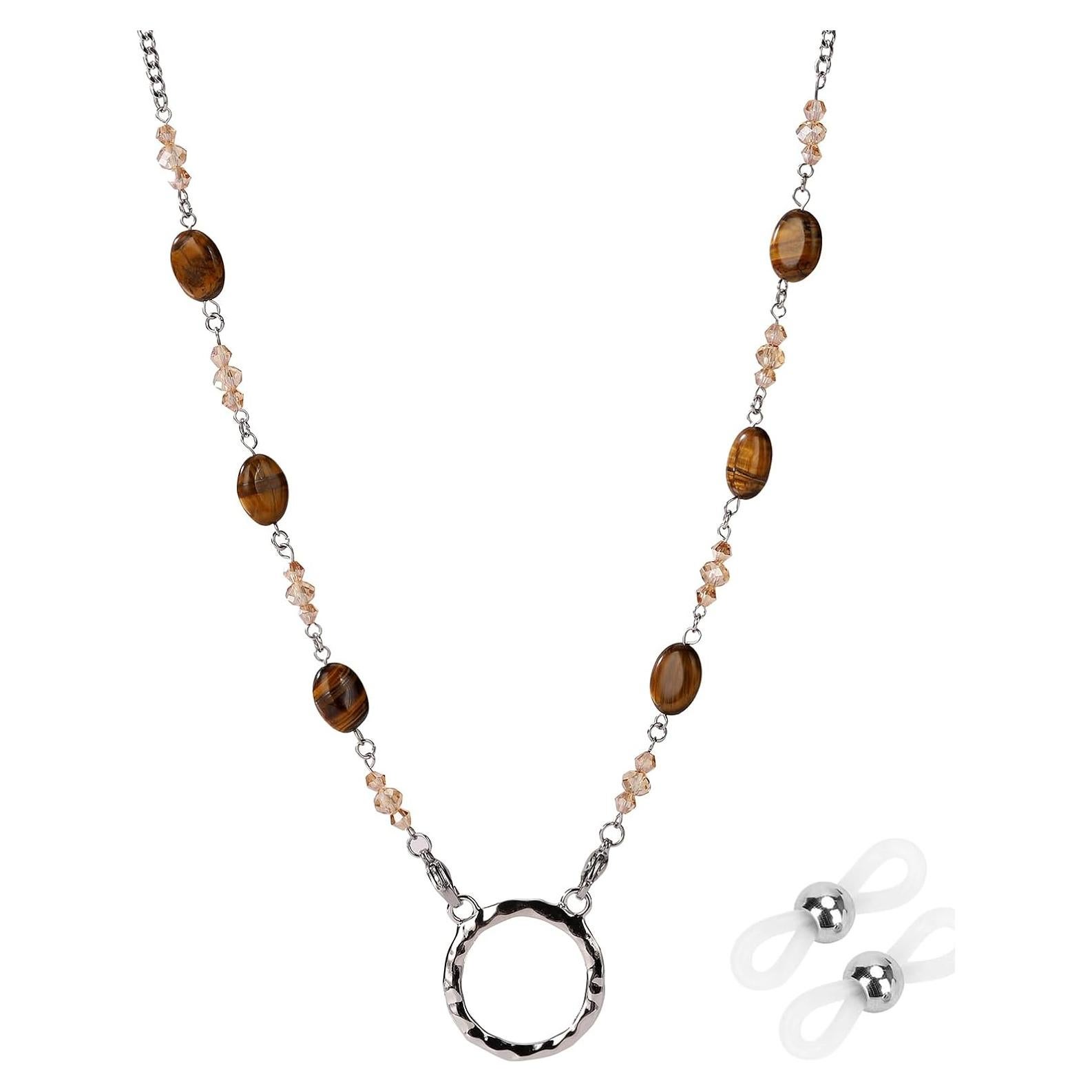 Cadena para Gafas HD-12 Hecho a Mano - Café 81 cm