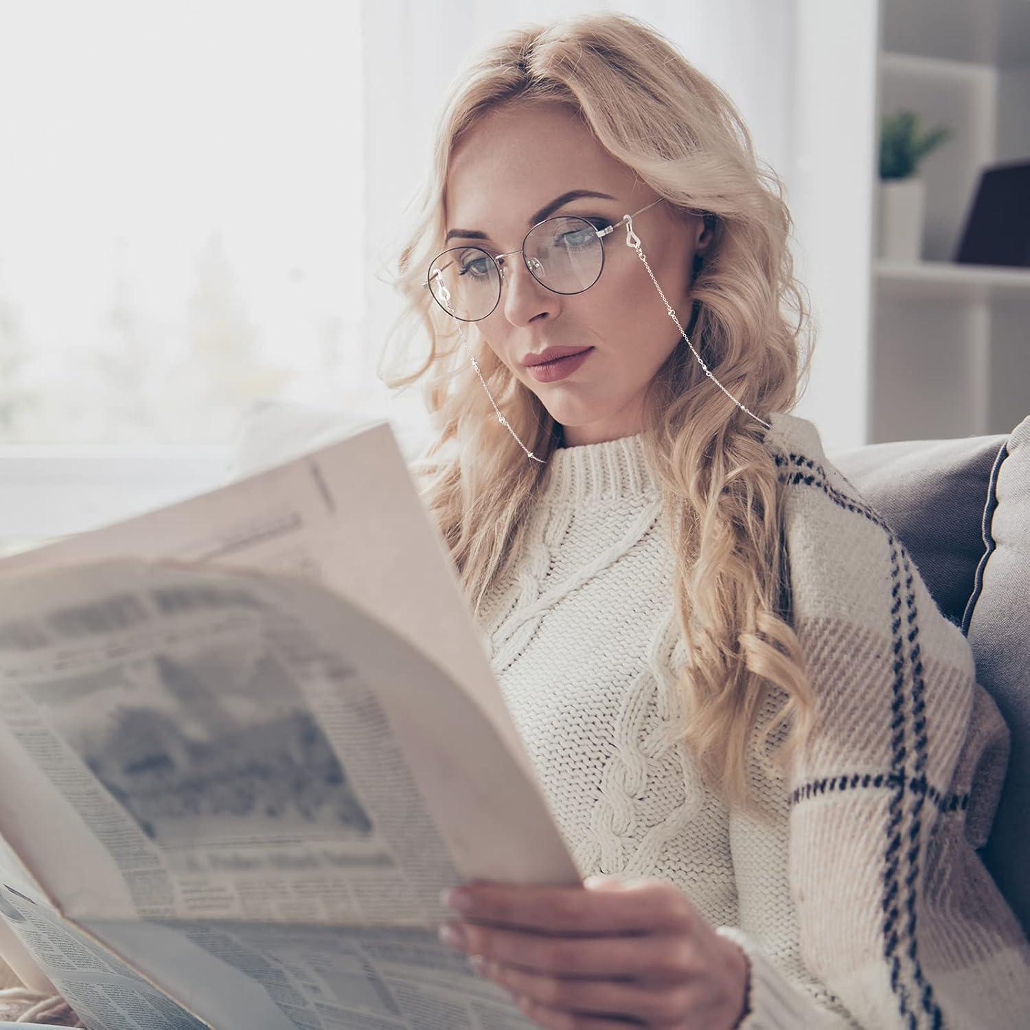 Cadenas para Gafas Weewooday 12 Piezas con Perlas Elegantes