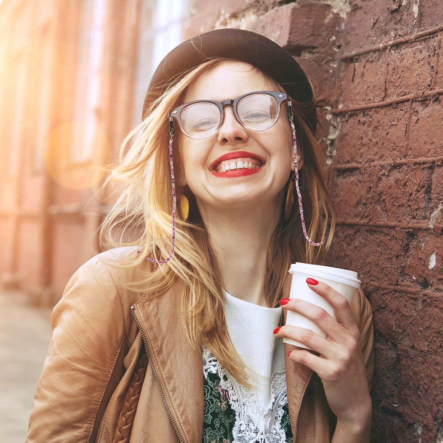 Cadenas para Gafas Weewooday 12 Piezas con Perlas Elegantes