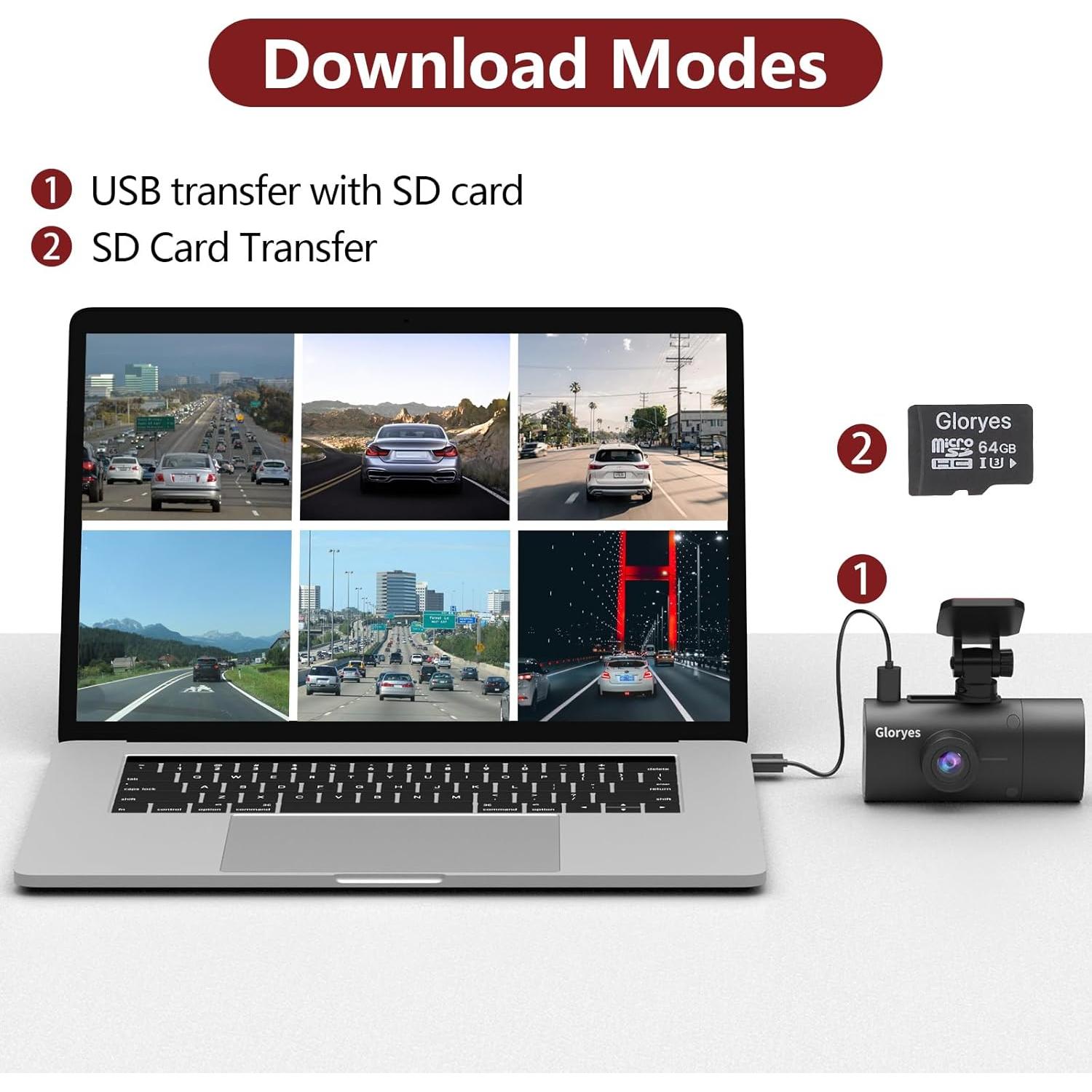 Cámara Dash 3 Canales Gloryes A120 2.5K Delante Detrás Interior