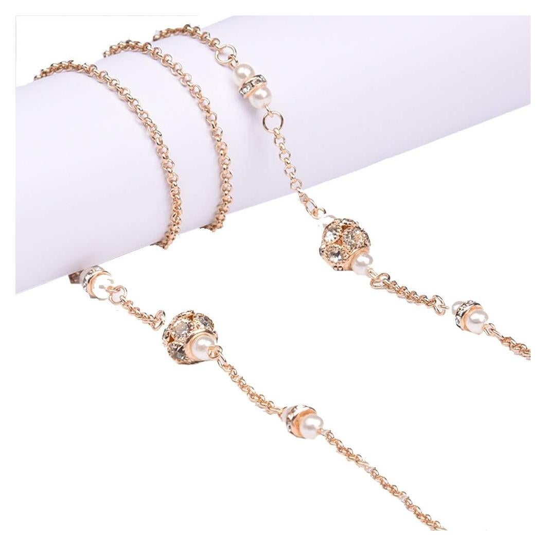 Cadena para Gafas de Sol Haifly Oro Rosa 66.8 cm Elegante