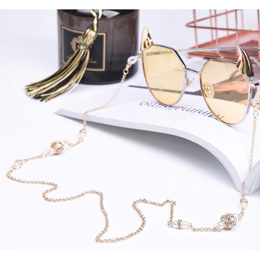 Cadena para Gafas de Sol Haifly Oro Rosa 66.8 cm Elegante