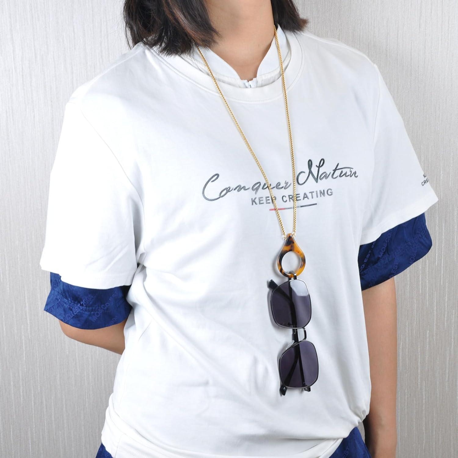 Cadena de Gafas de Sol Acero Inoxidable Dorado 75 cm