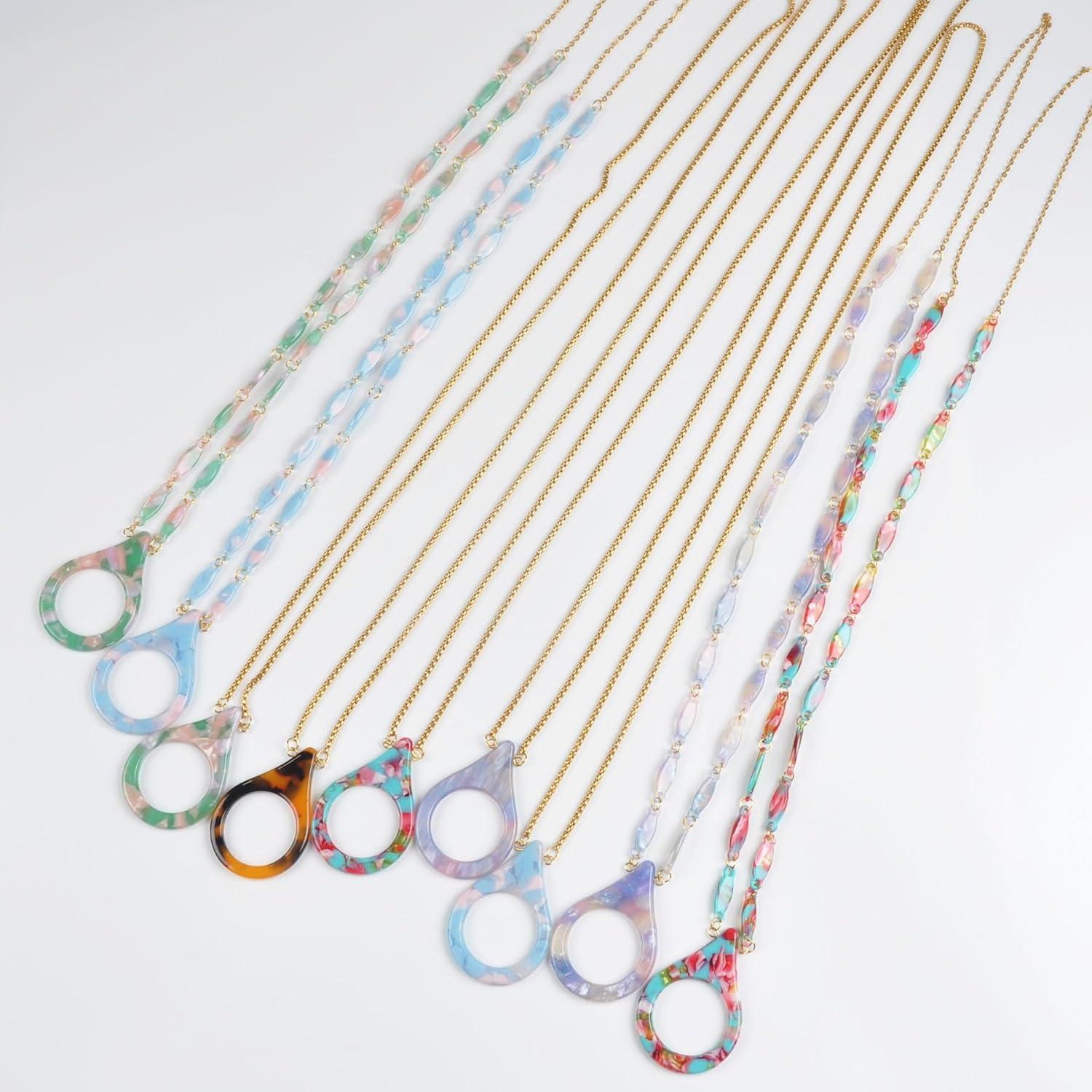 Cadena de Gafas de Sol Acero Inoxidable Dorado 75 cm