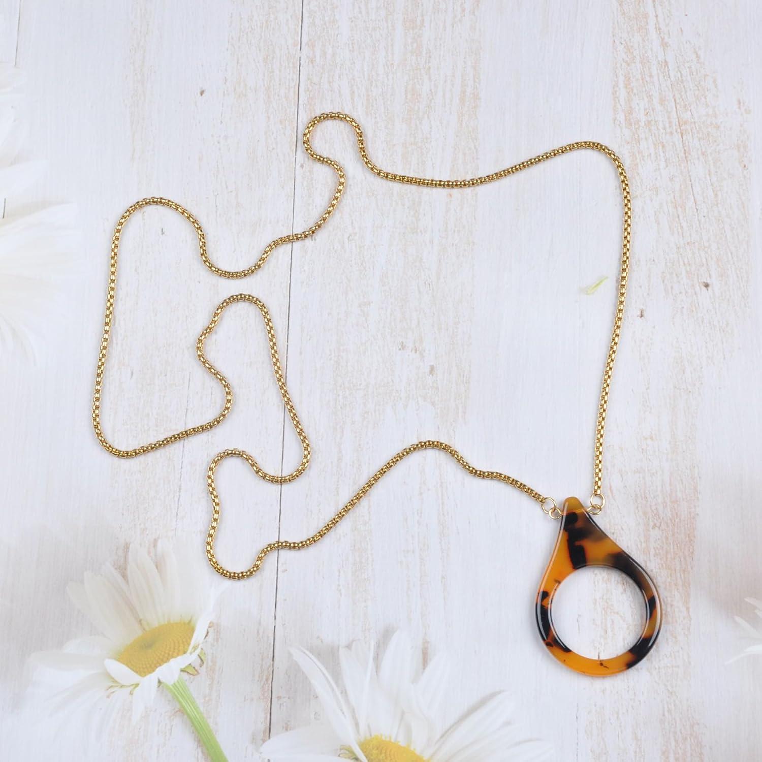 Cadena de Gafas de Sol Acero Inoxidable Dorado 75 cm