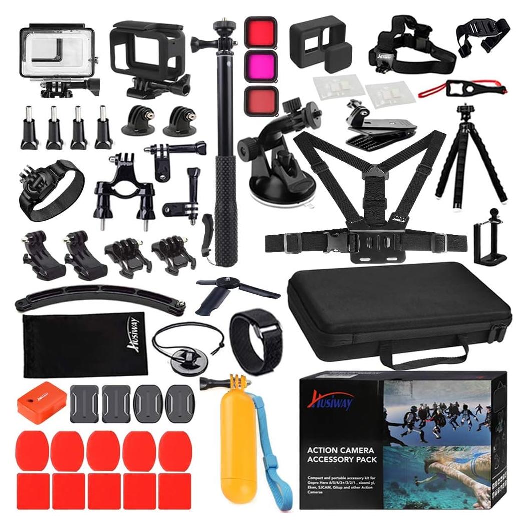 Kit de Accesorios 68 en 1 Husiway para GoPro Hero 7 6 5