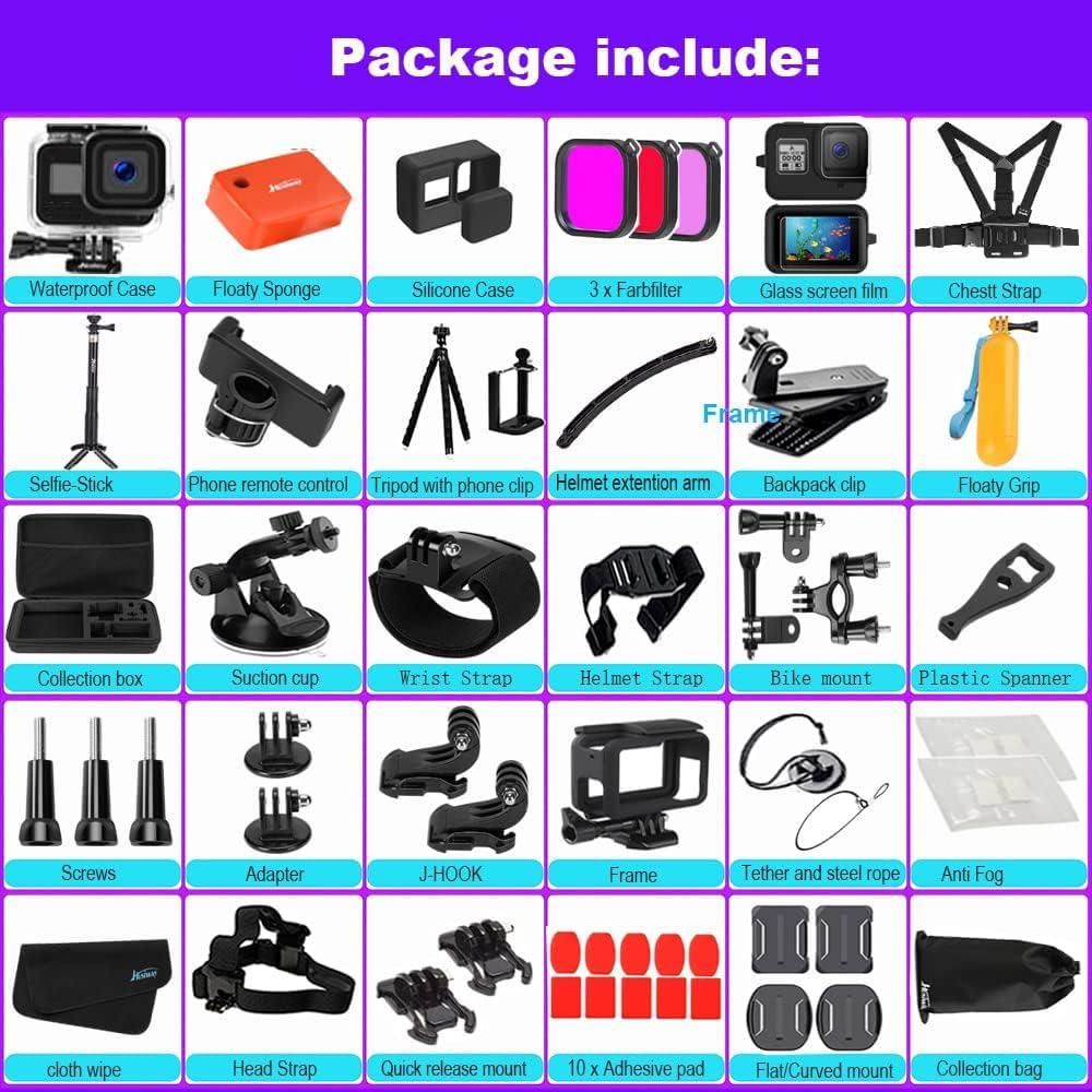 Kit de Accesorios 68 en 1 Husiway para GoPro Hero 7 6 5