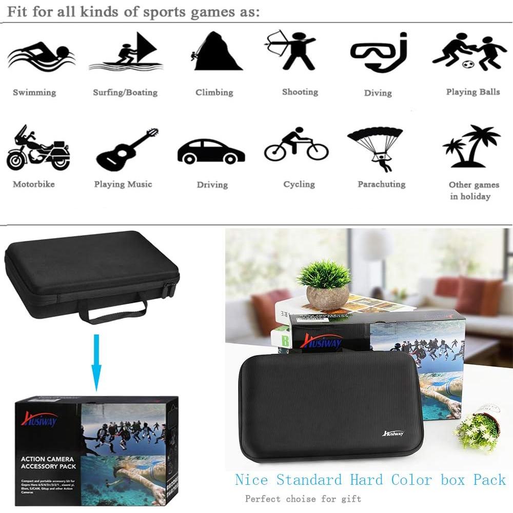 Kit de Accesorios 68 en 1 Husiway para GoPro Hero 7 6 5