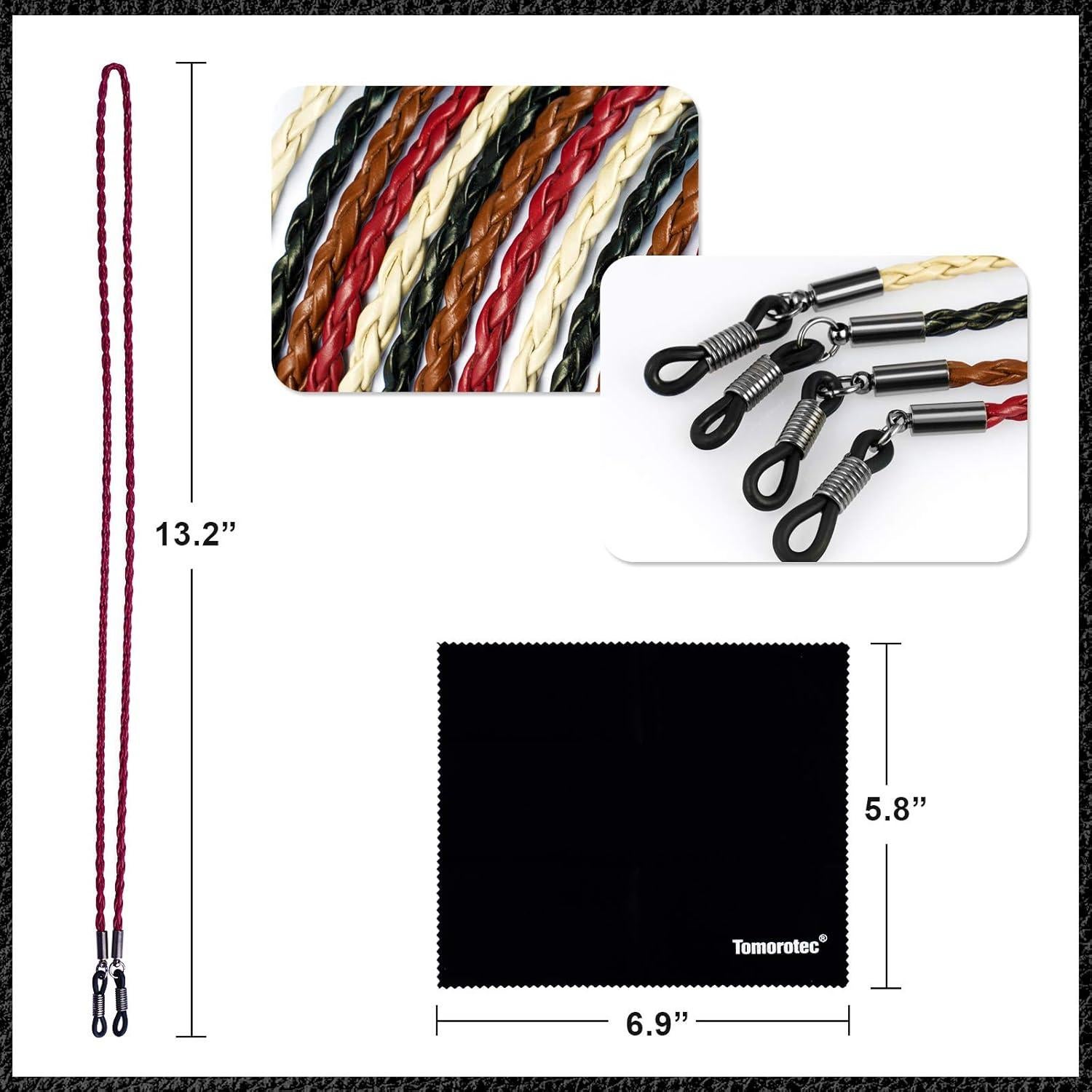 Correa para Gafas Tomorotec 4 Pack Cuero Premium 33 cm