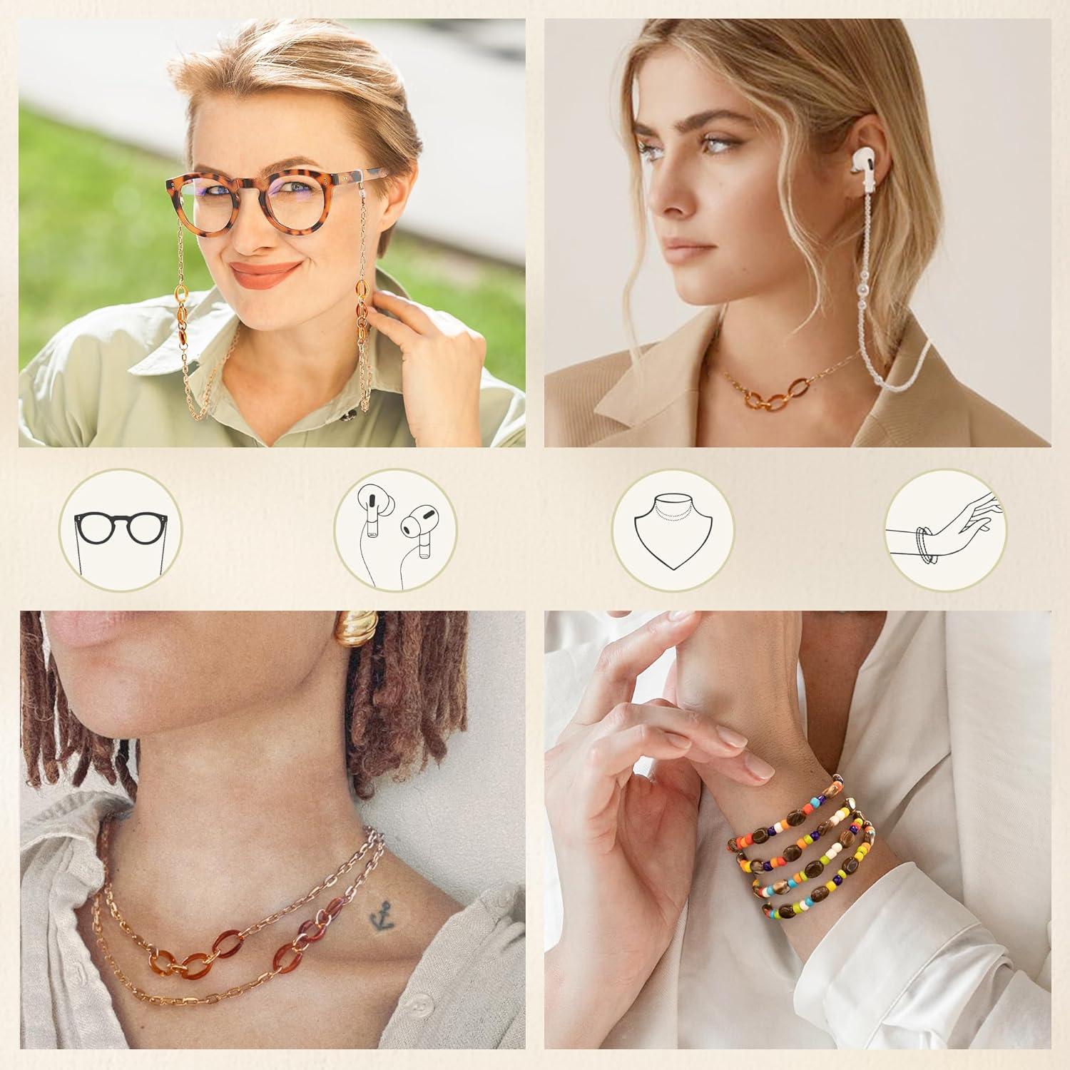 Cadena de Gafas EASY READ para Mujeres - Soporte Elegante 62 cm