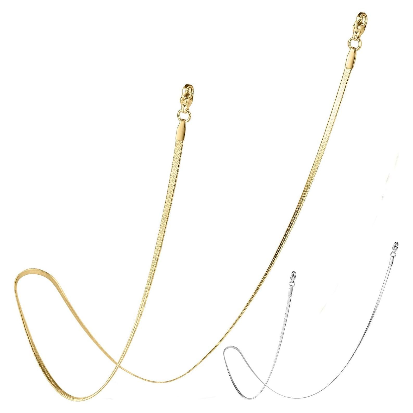 Cadenas para Gafas Mujeres Oro y Plata 55.88 cm Soporte