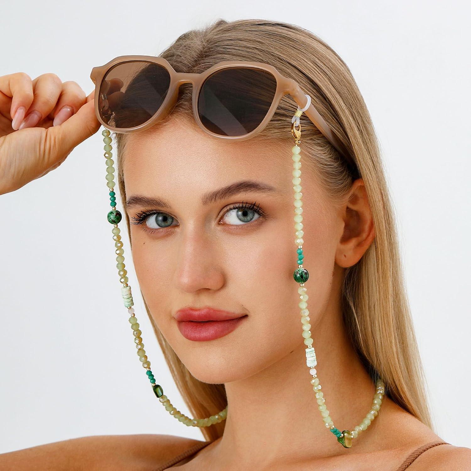 Cadena de Gafas con Perlas de Cristal Soporte 72cm