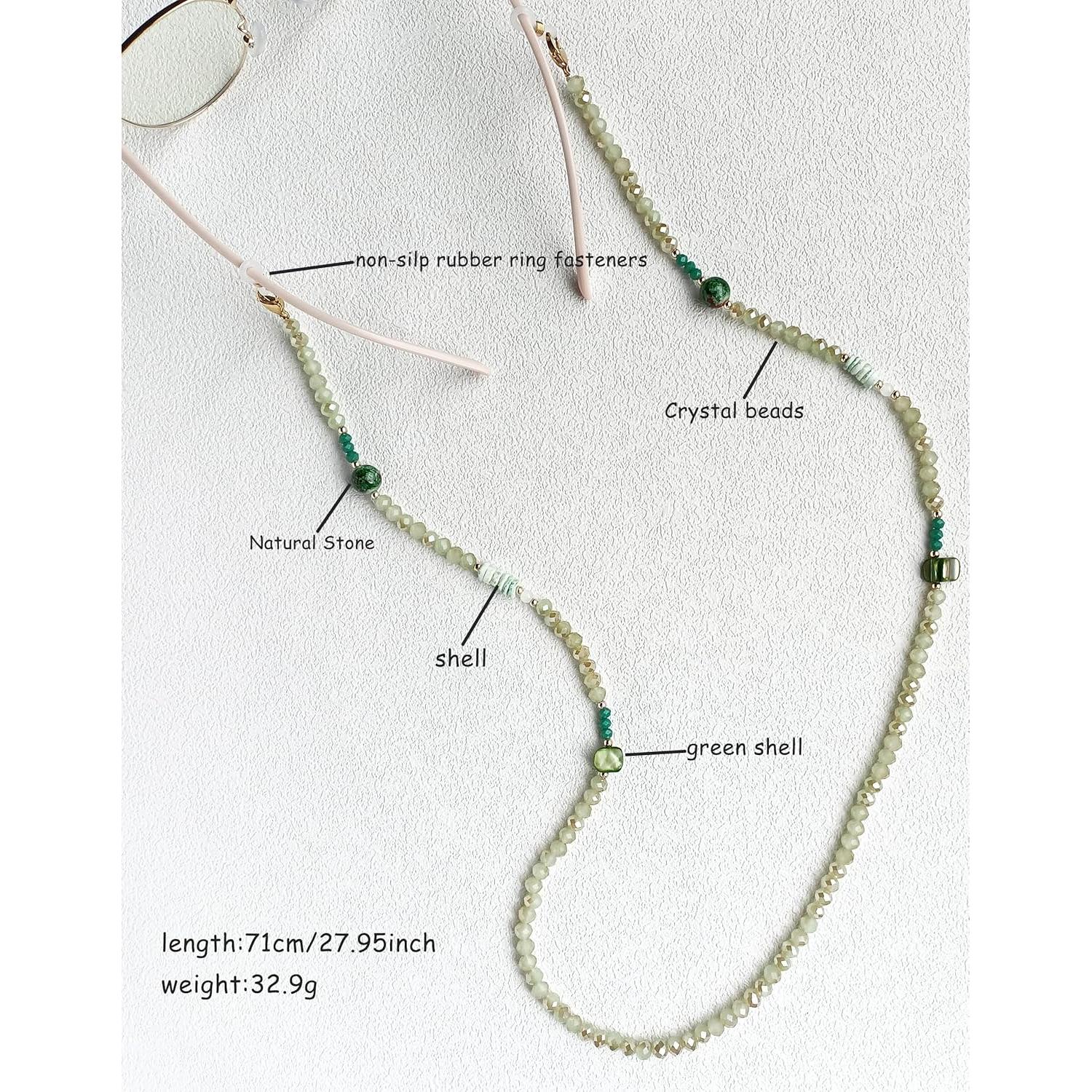 Cadena de Gafas con Perlas de Cristal Soporte 72cm