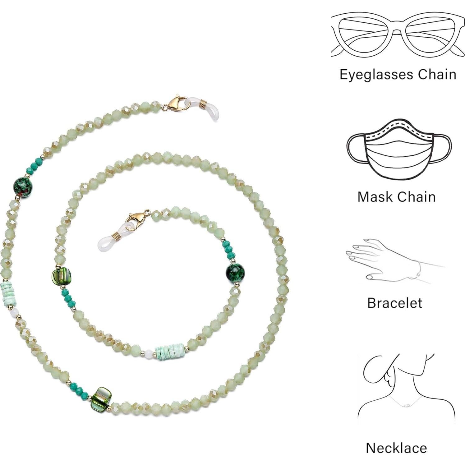 Cadena de Gafas con Perlas de Cristal Soporte 72cm