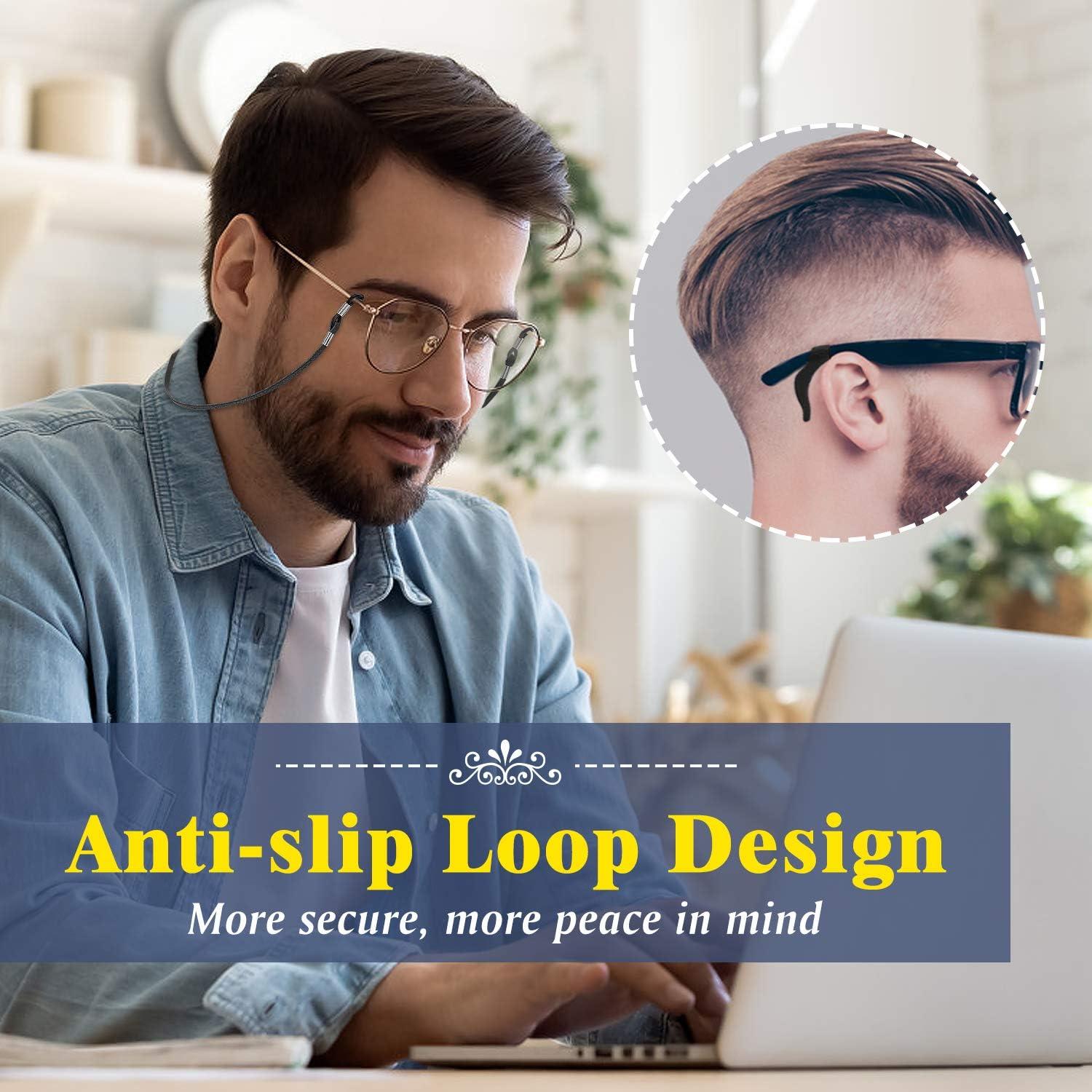 Correa para Gafas MoKo Negra Ajustable 4 Fundas Incluidas