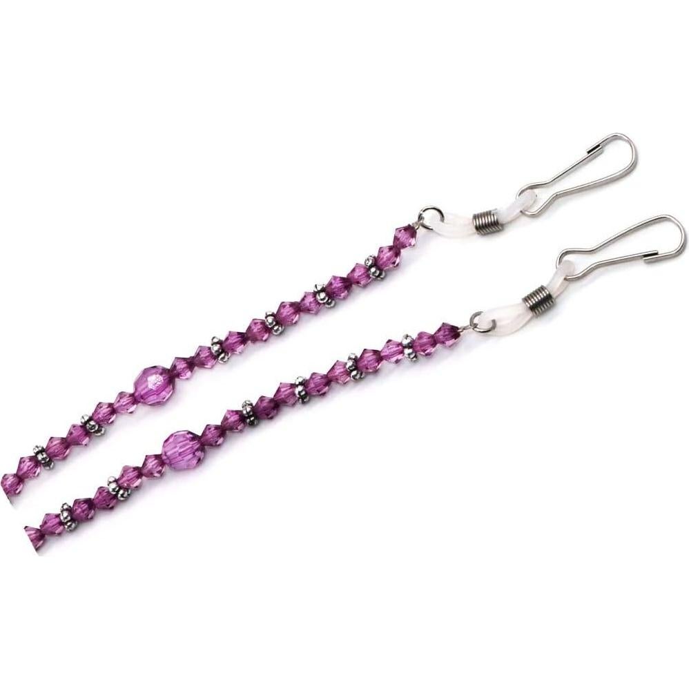 Cadena de Gafas Acrílico Morado Outman 66 cm con Cuentas