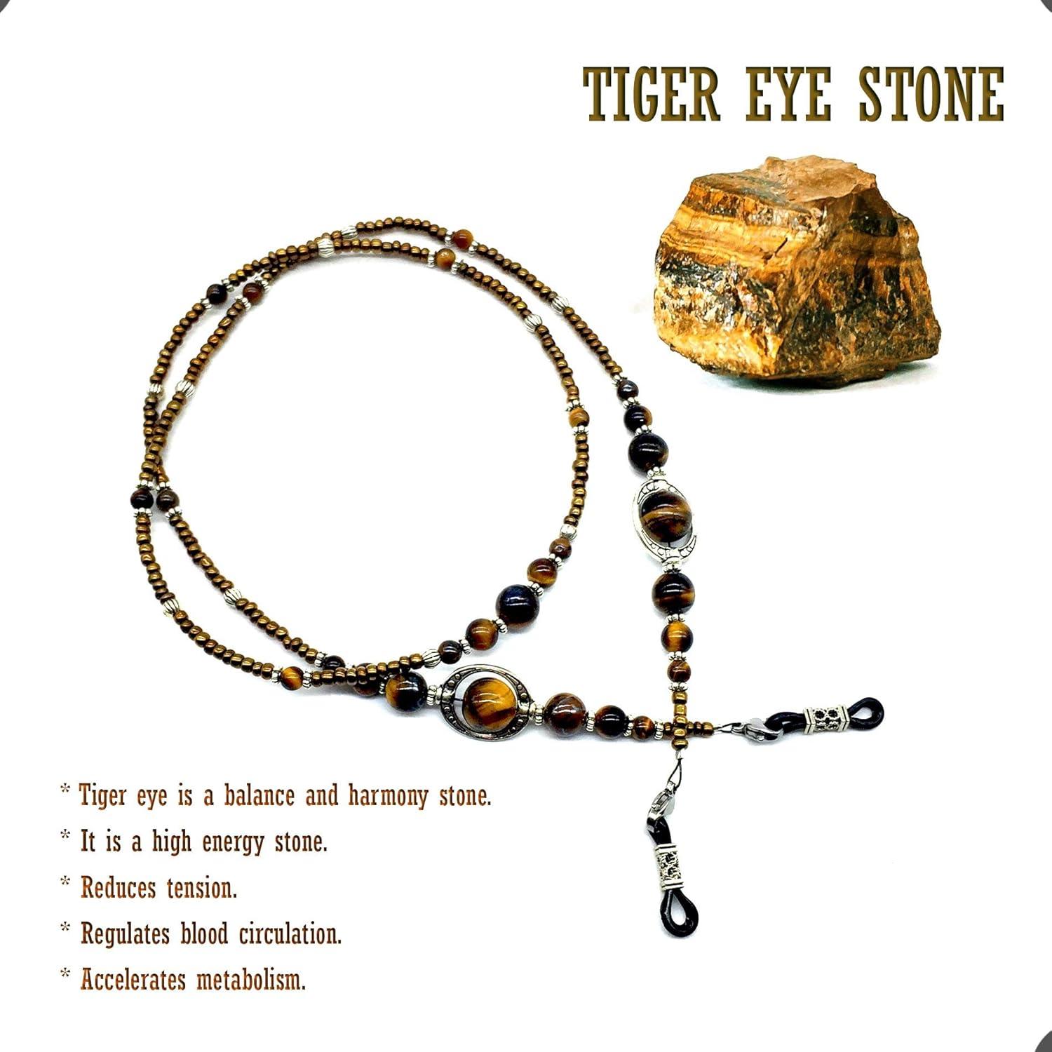 Cadena para Gafas ALBATROSART Cuentas de Piedra Natural