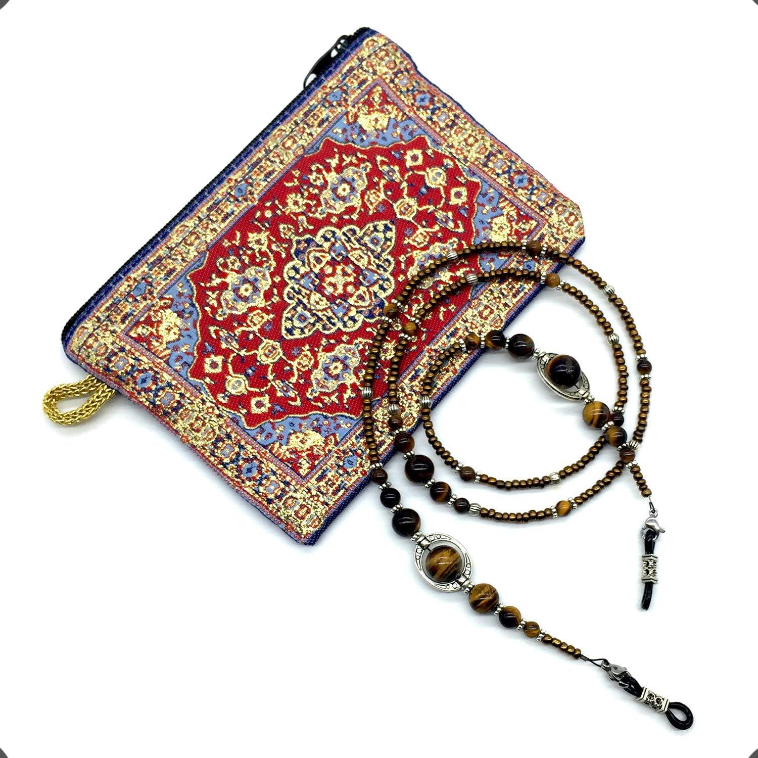 Cadena para Gafas ALBATROSART Cuentas de Piedra Natural