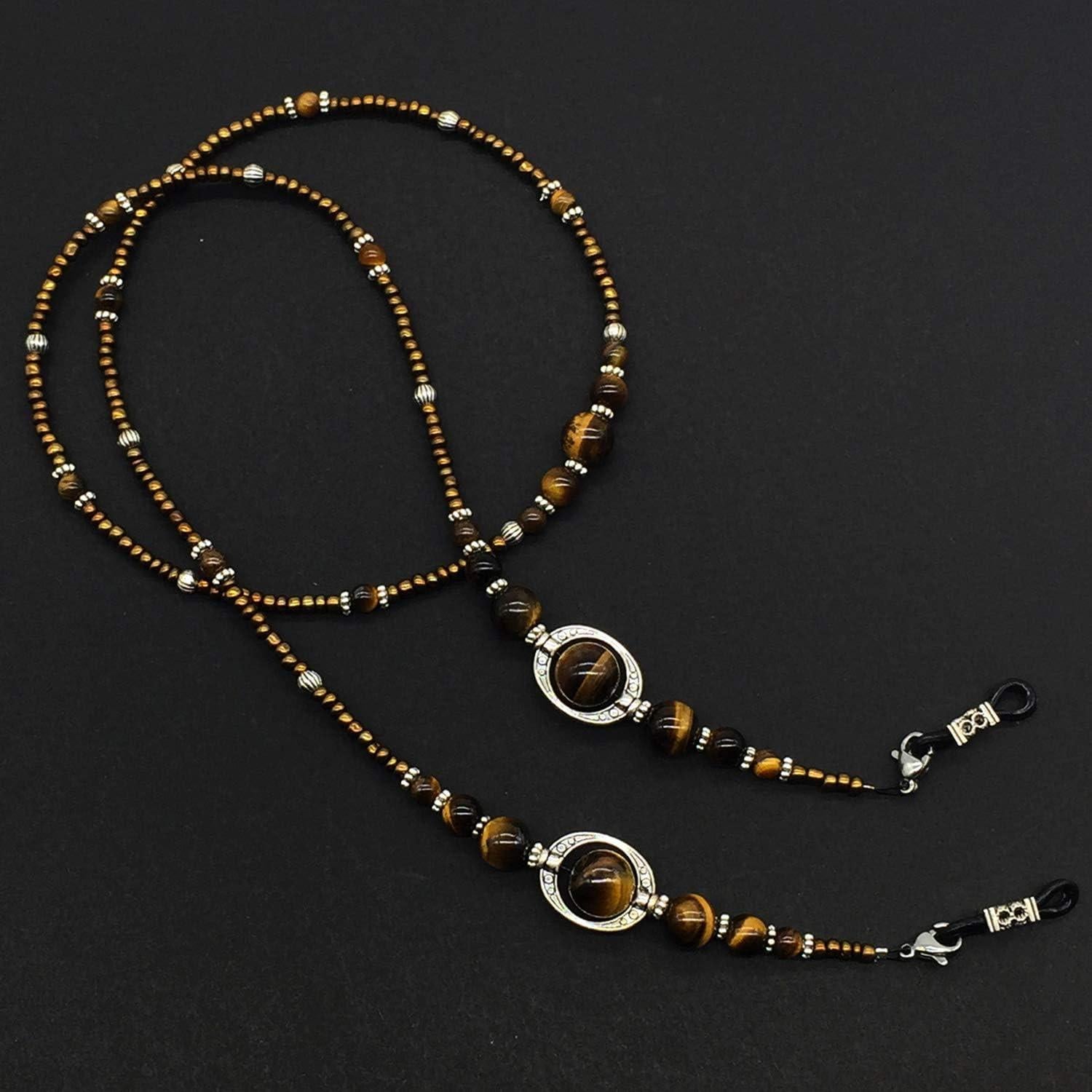 Cadena para Gafas ALBATROSART Cuentas de Piedra Natural