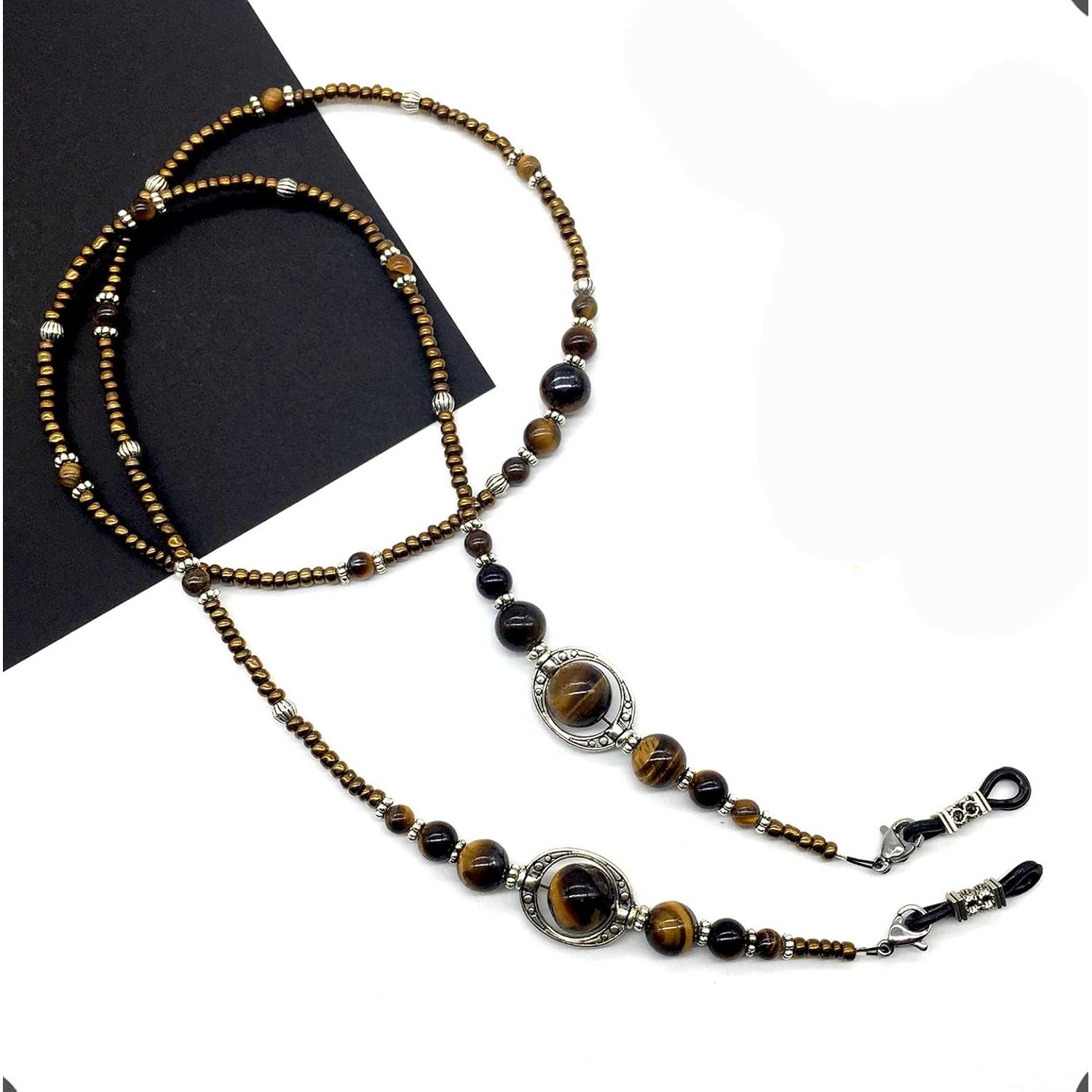 Cadena para Gafas ALBATROSART Cuentas de Piedra Natural