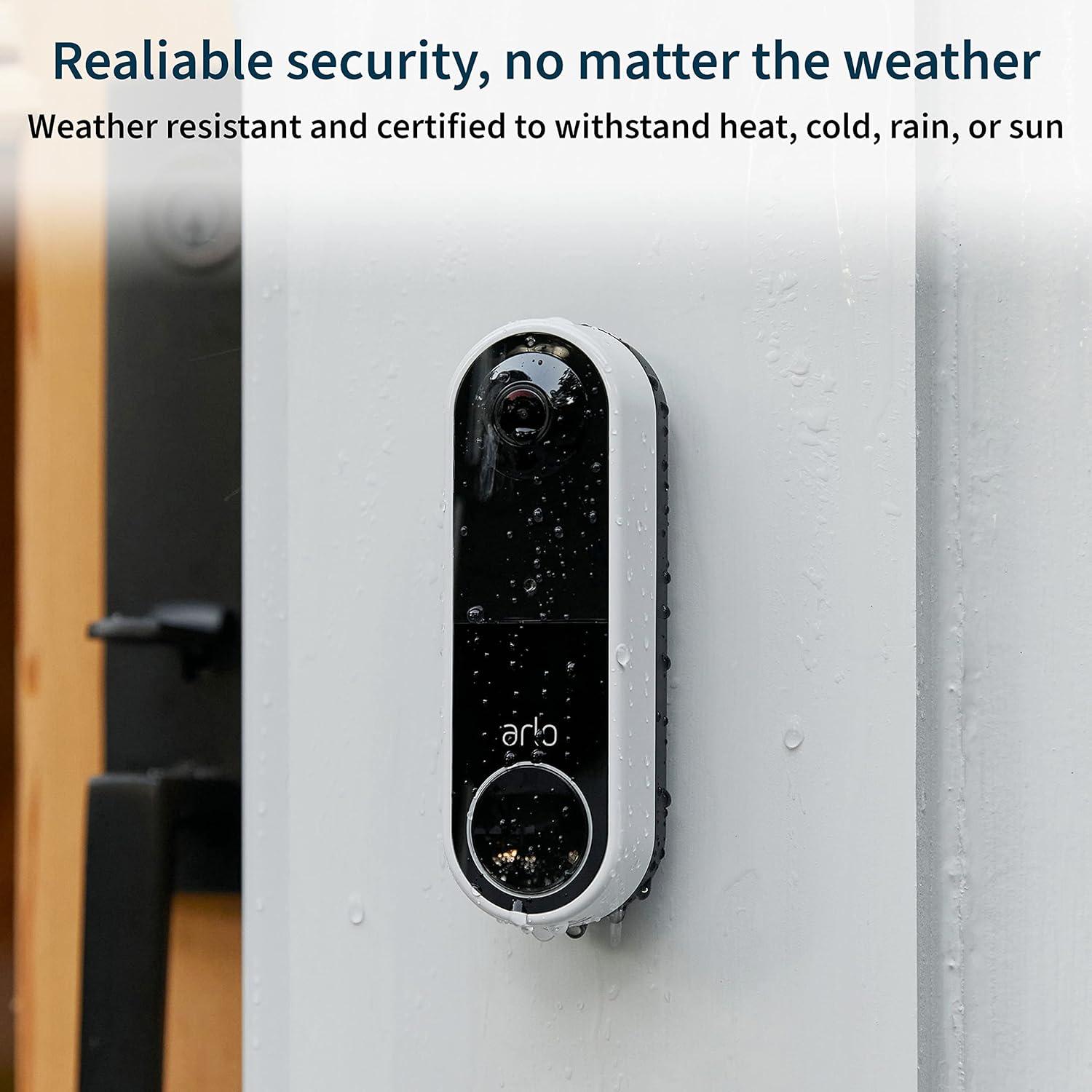 Timbre de Video Arlo AVD2001B HD Sin Cable 180° Negro