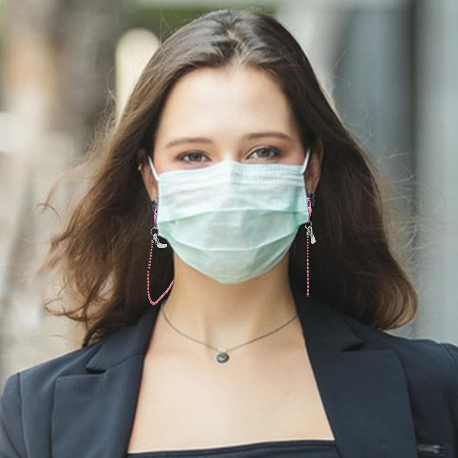 Cadena para Gafas LuckyOpt Corazón Rosa Versátil 63 cm