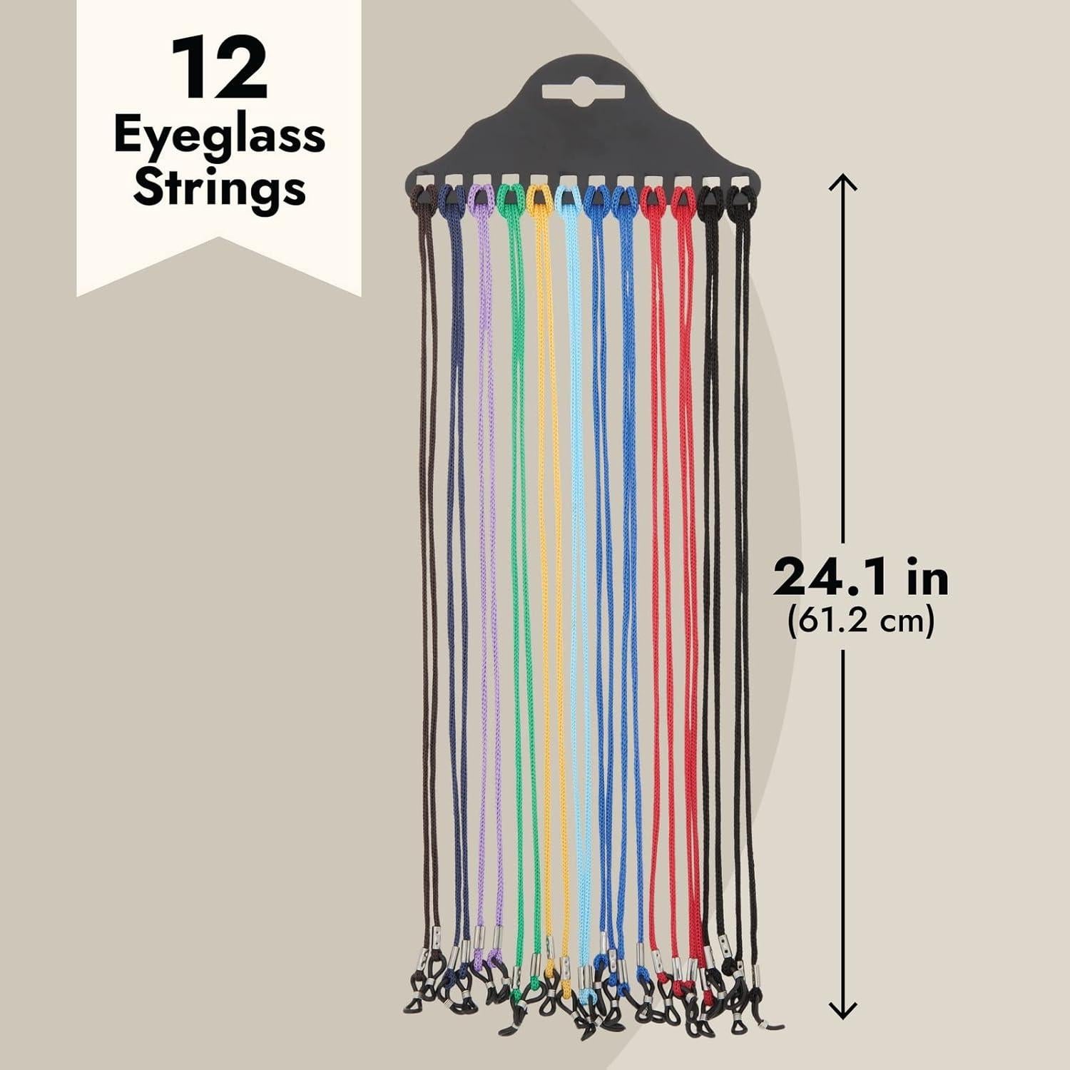 Juvale Set 12 Cuerdas Gafas Nylon Multicolor 61.00 cm