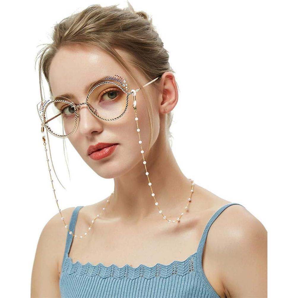 Cadena de Gafas LANG XUAN 75 cm Soporte para Lentes Dorado