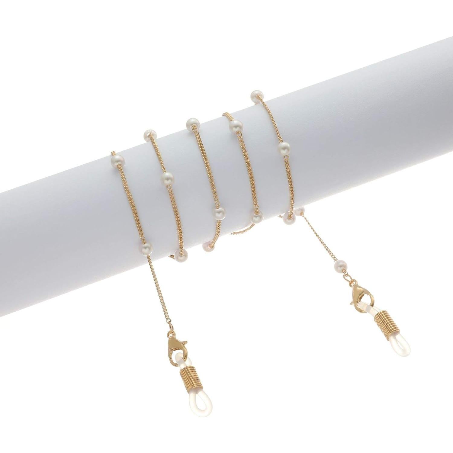 Cadena de Gafas LANG XUAN 75 cm Soporte para Lentes Dorado