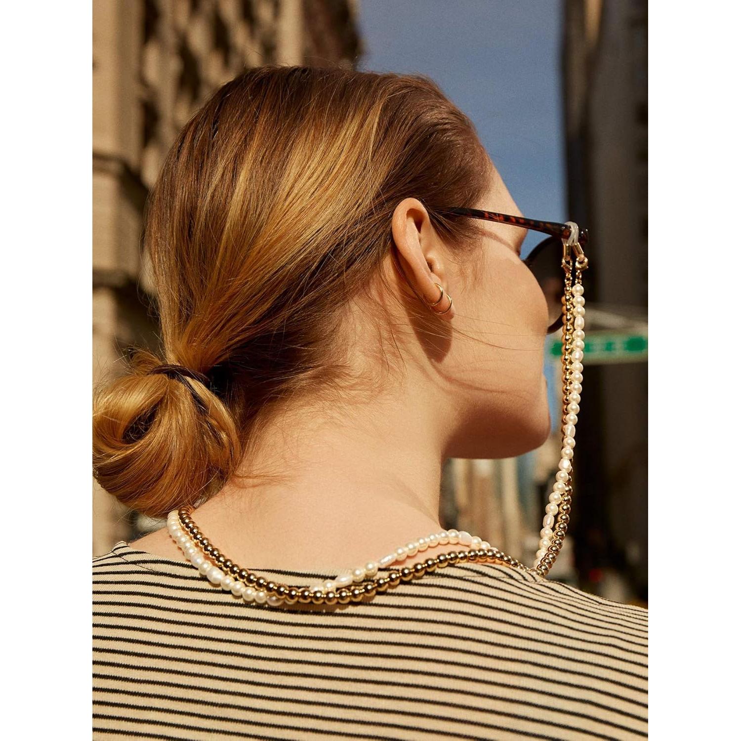 Cadena de Perlas para Gafas YAHPERN Diseño Elegante 71 cm