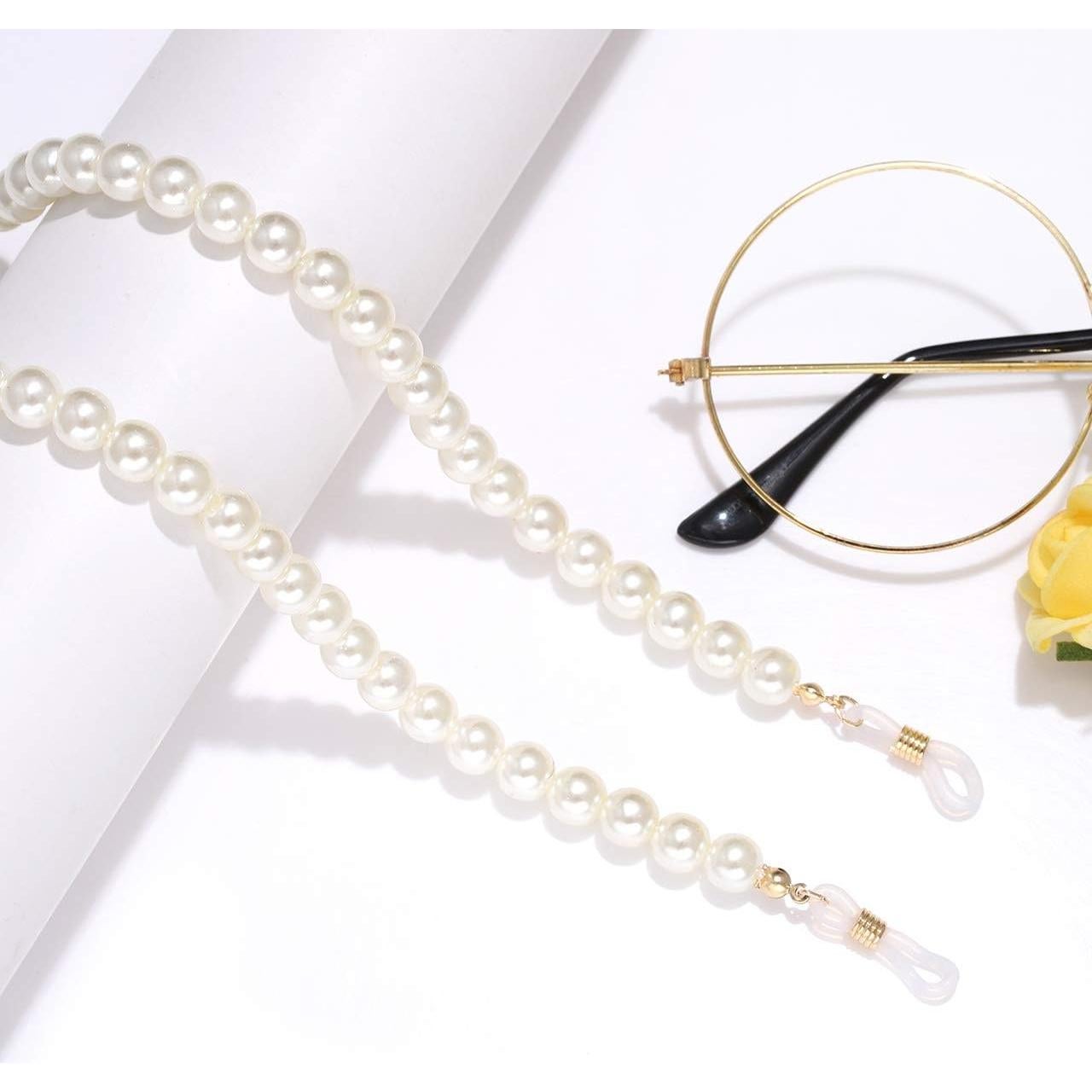 Cadena de Perlas para Gafas YAHPERN Diseño Elegante 71 cm