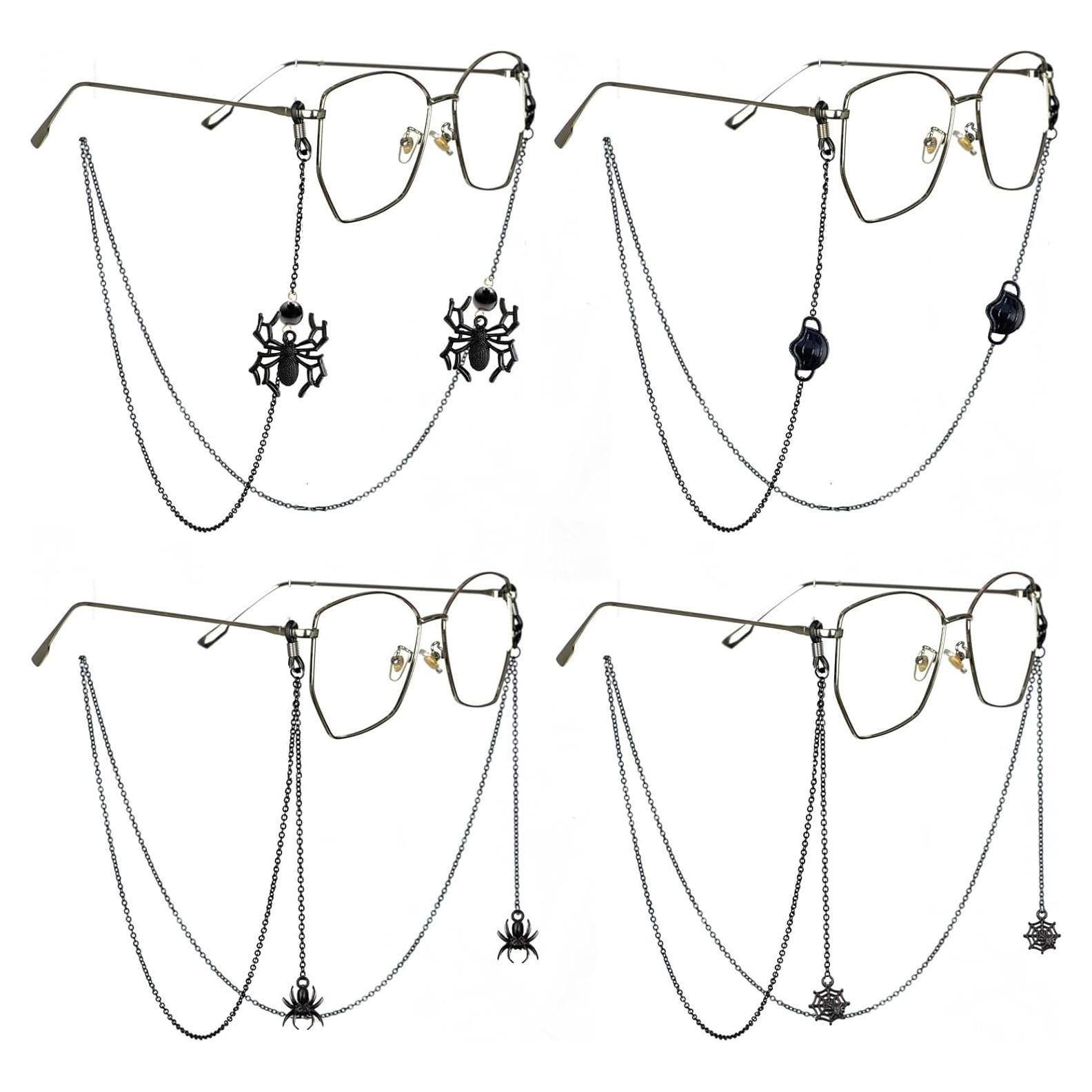 Cadena de Gafas SIMRCIO 76 cm 4 Piezas Halloween Mujer