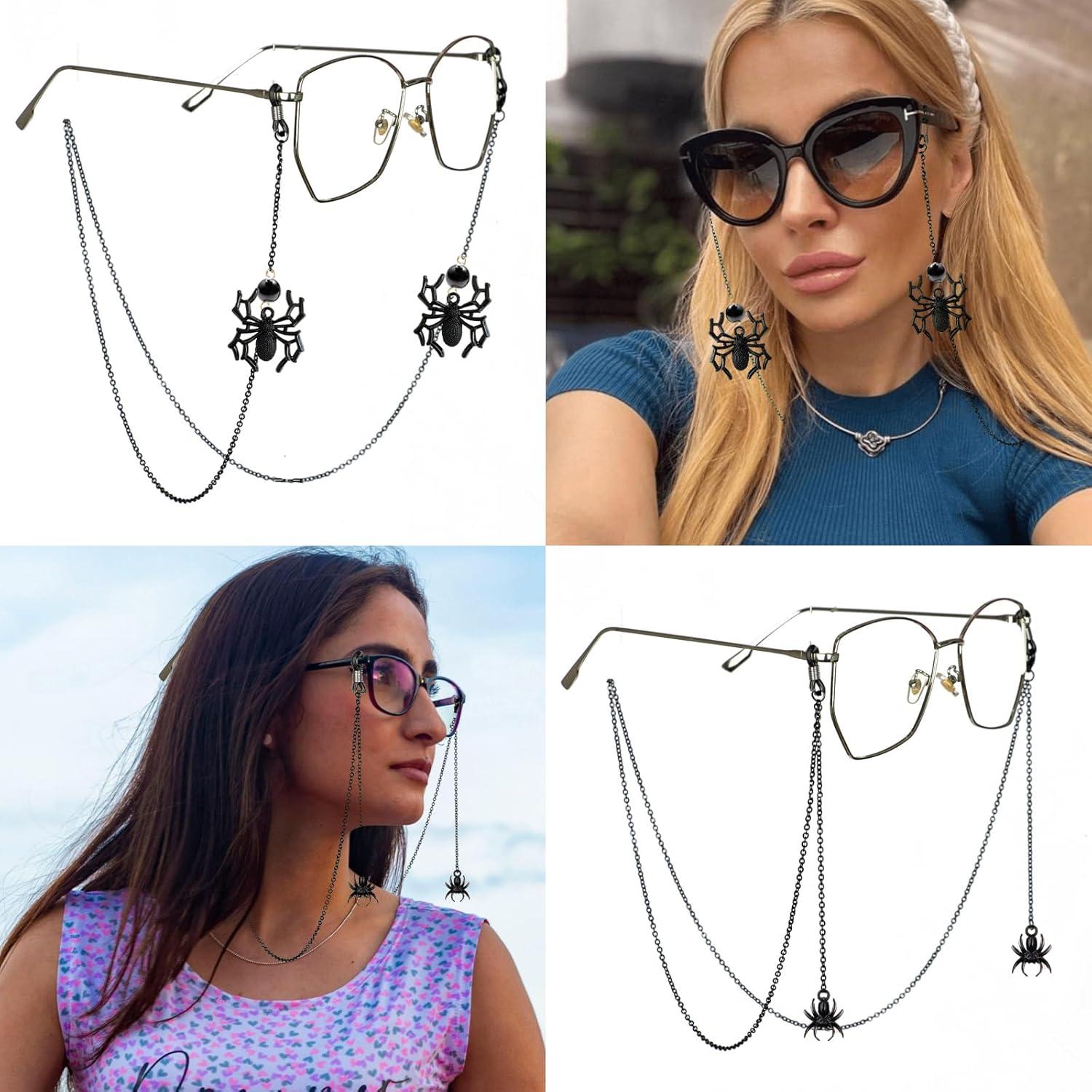 Cadena de Gafas SIMRCIO 76 cm 4 Piezas Halloween Mujer