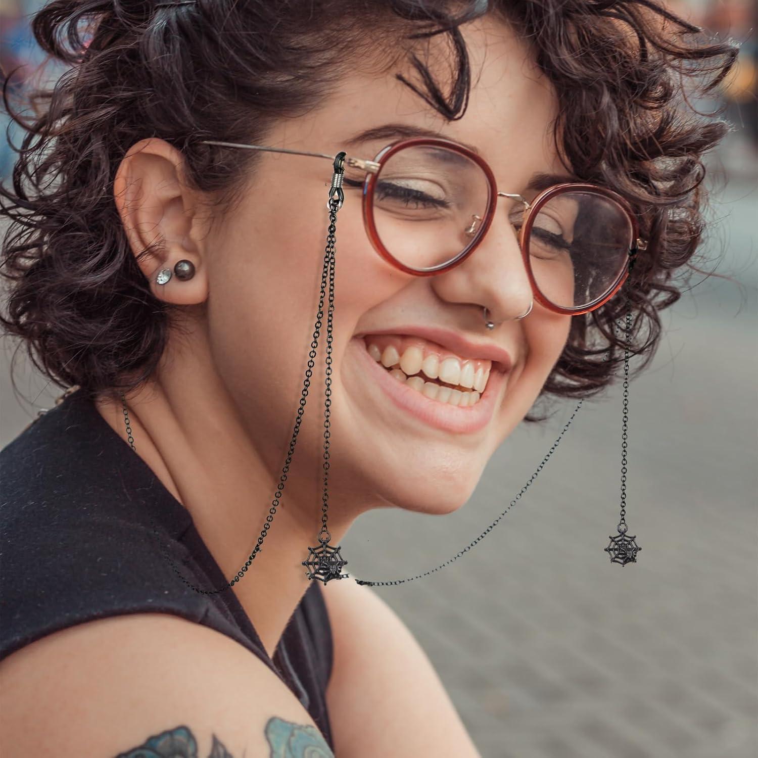 Cadena de Gafas SIMRCIO 76 cm 4 Piezas Halloween Mujer