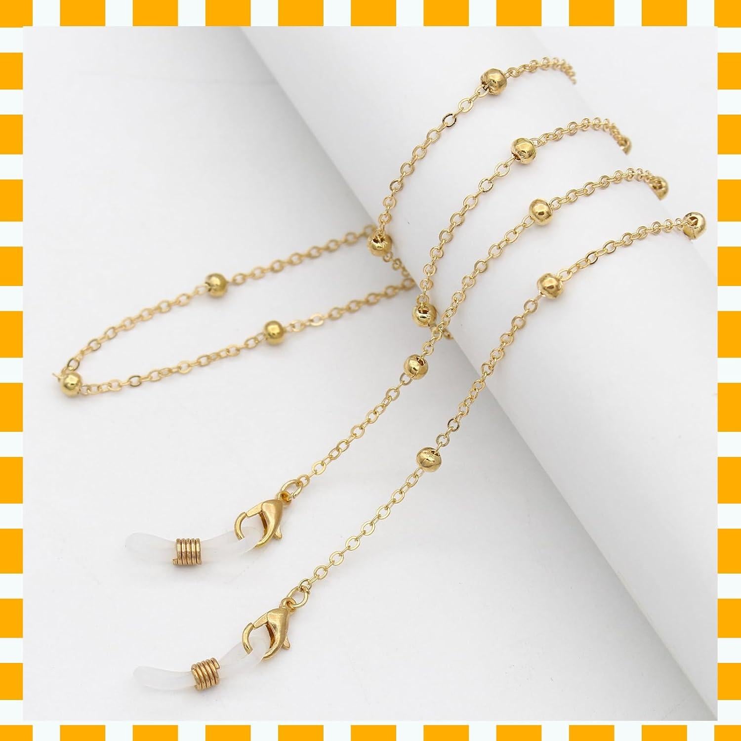 Cadena de Gafas de Metal YCCHN 3 Piezas Ajustable 75 cm