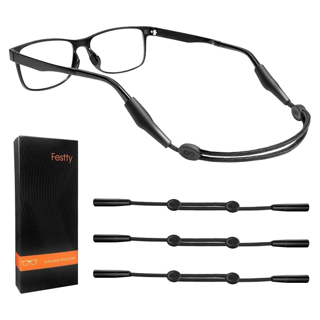 Correa para Gafas Deportivas Ajustable Nailon Negro