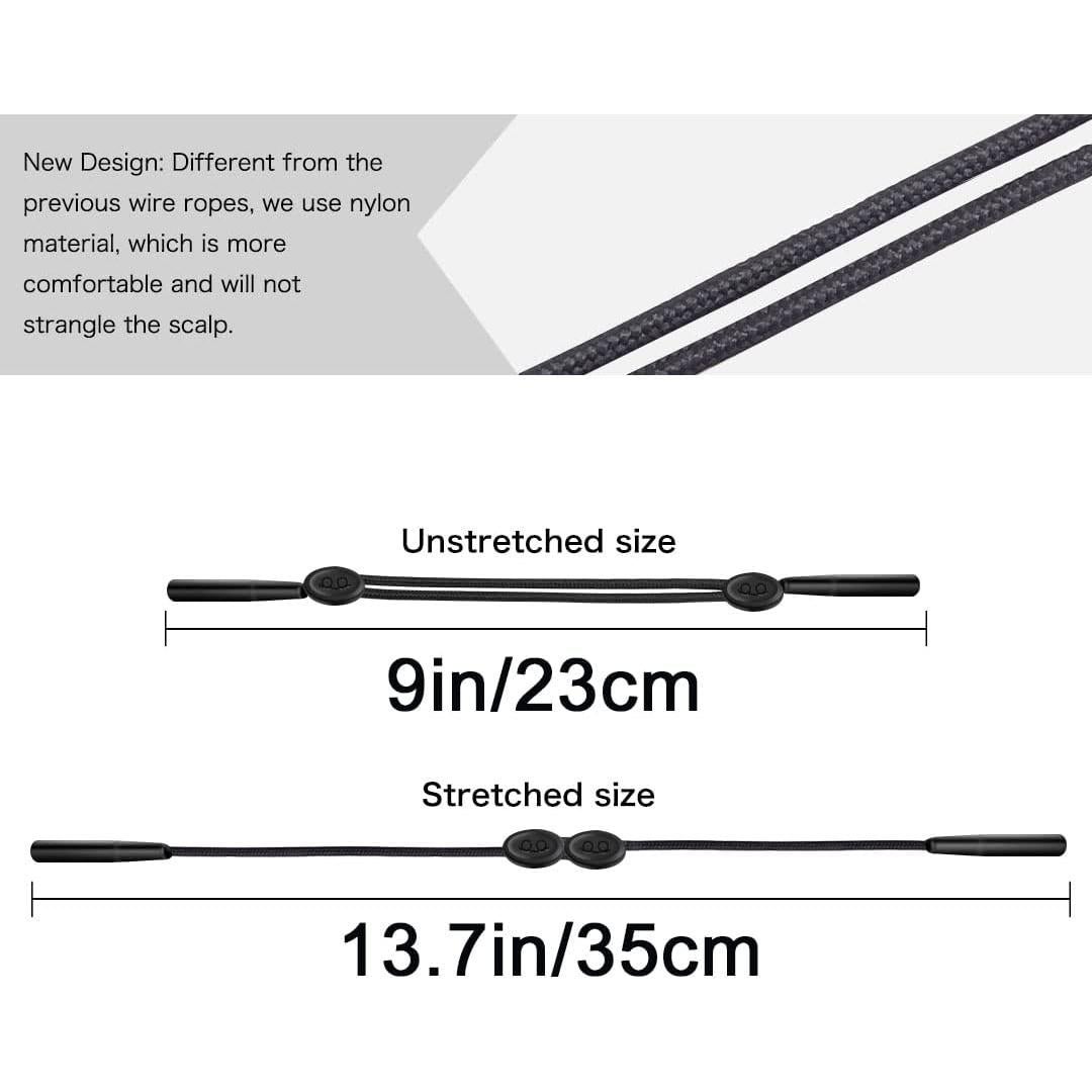 Correa para Gafas Deportivas Ajustable Nailon Negro