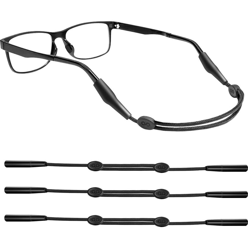 Correa para Gafas Deportivas Ajustable Nailon Negro