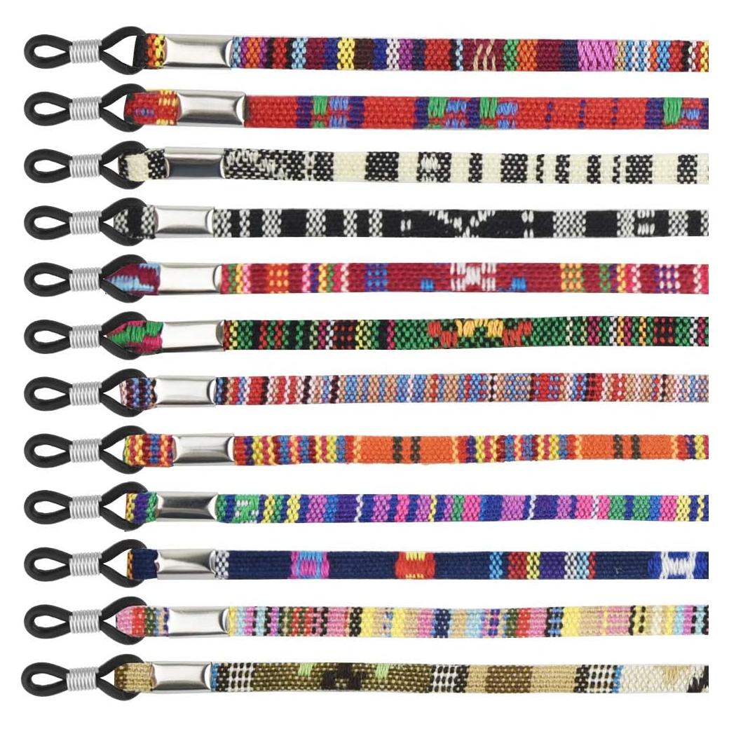 Correa para Gafas Multicolor 12 Piezas Algodón Yeabwps