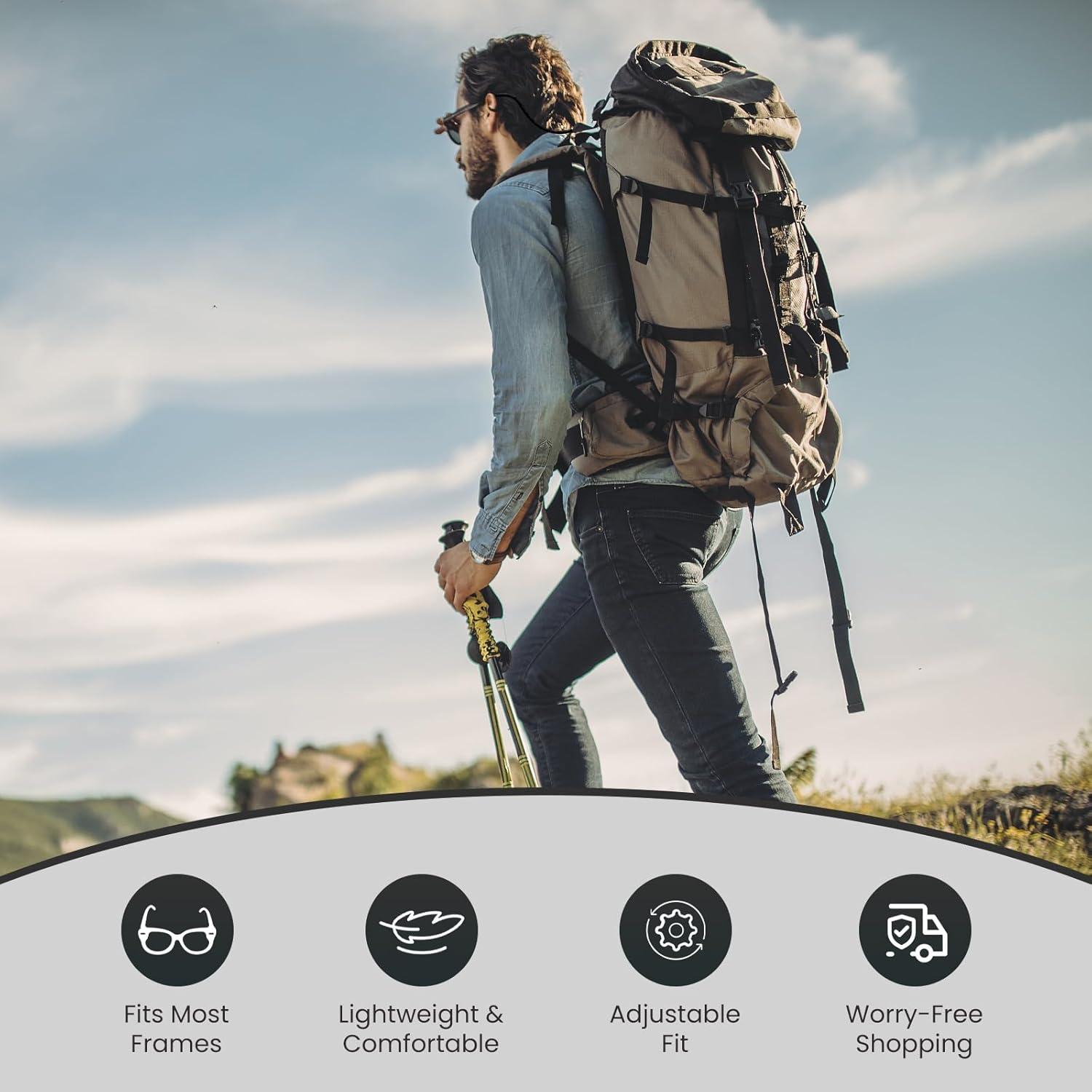 Correa para Gafas HEBEILF - 3 Pcs Ajustable y Cómoda