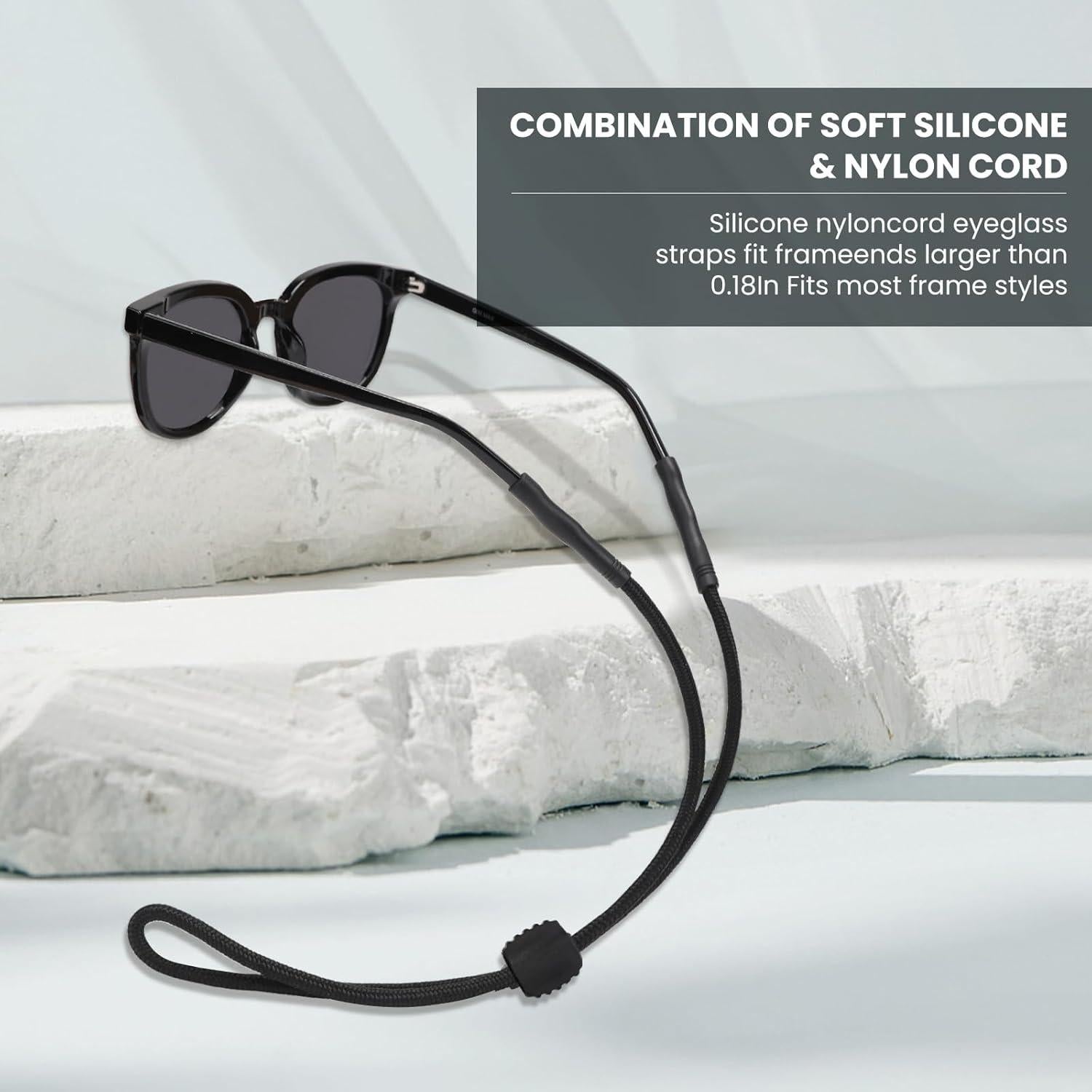 Correa para Gafas HEBEILF - 3 Pcs Ajustable y Cómoda